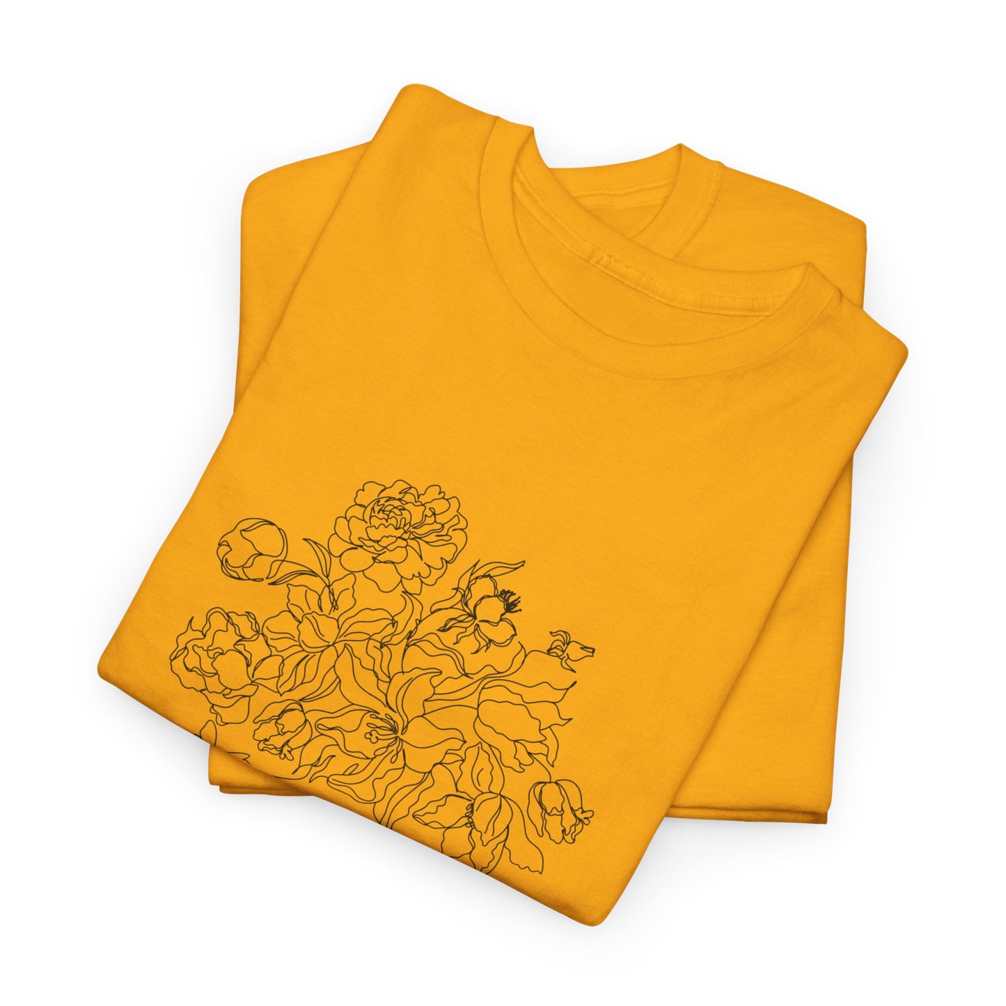 SHE Floral Love Unisex Heavy Cotton Tee, Casual T-Shirt, Gift for Her, Summer Fashion, Relaxed Fit Tee