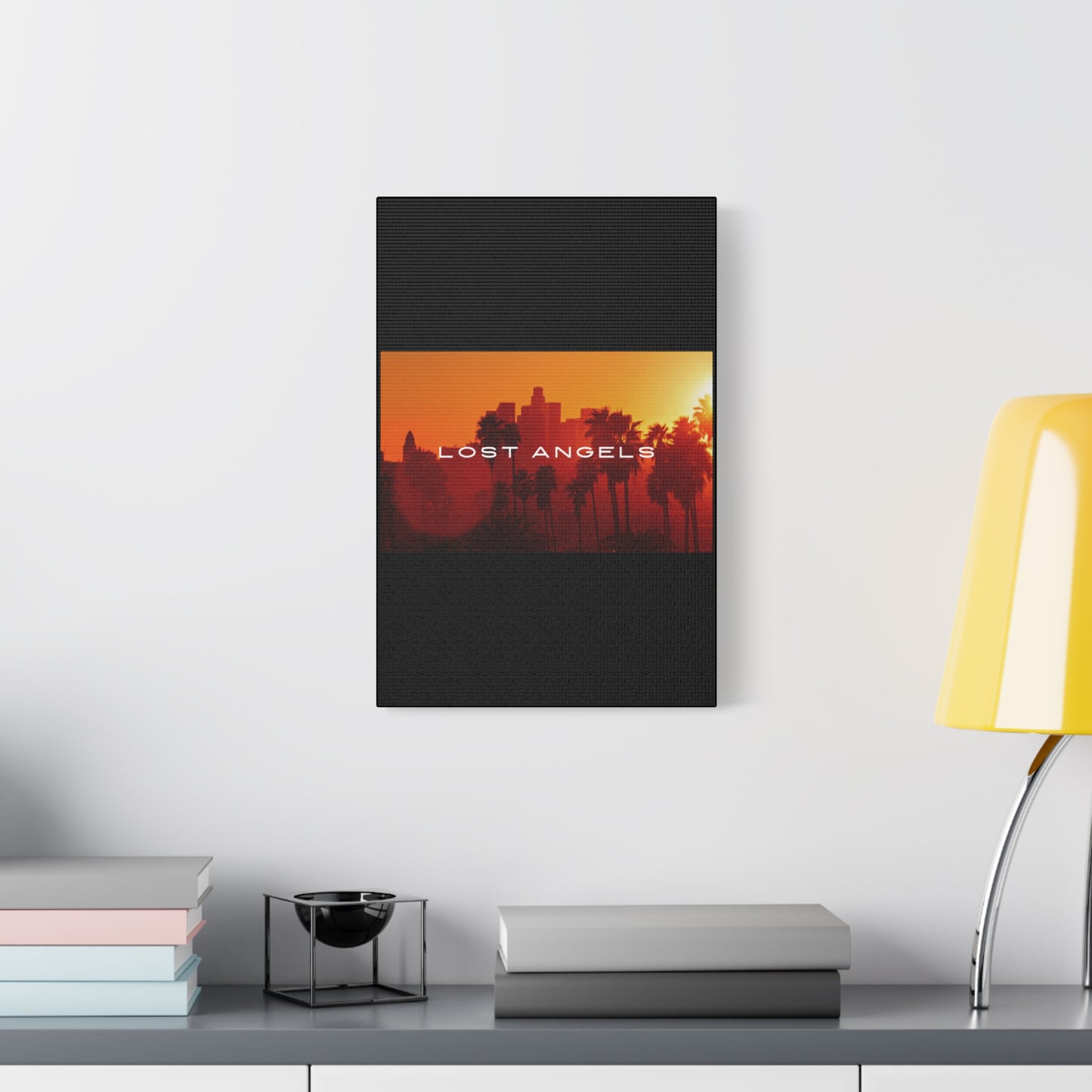 Lost Angels Wall Art Canvas | Sunset Cityscape Print, Home Decor, Gift for Art Lovers, Modern Living Room, California Vibe