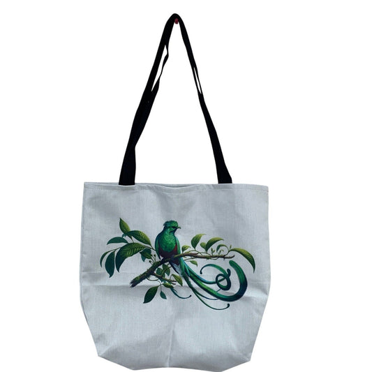 Resplendent Quetzal Bird Graphic 100% Polyester Birdwatching Shoulder Tote Bag