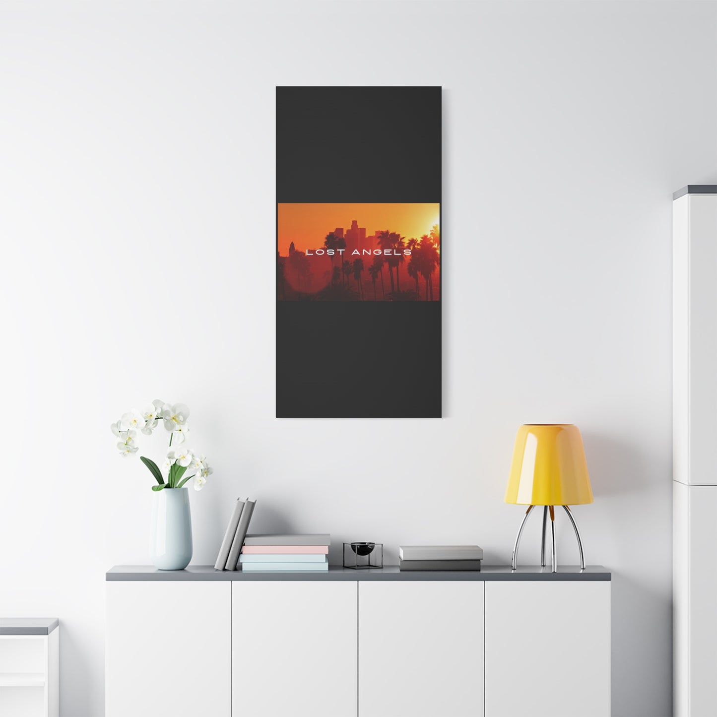 Lost Angels Wall Art Canvas | Sunset Cityscape Print, Home Decor, Gift for Art Lovers, Modern Living Room, California Vibe