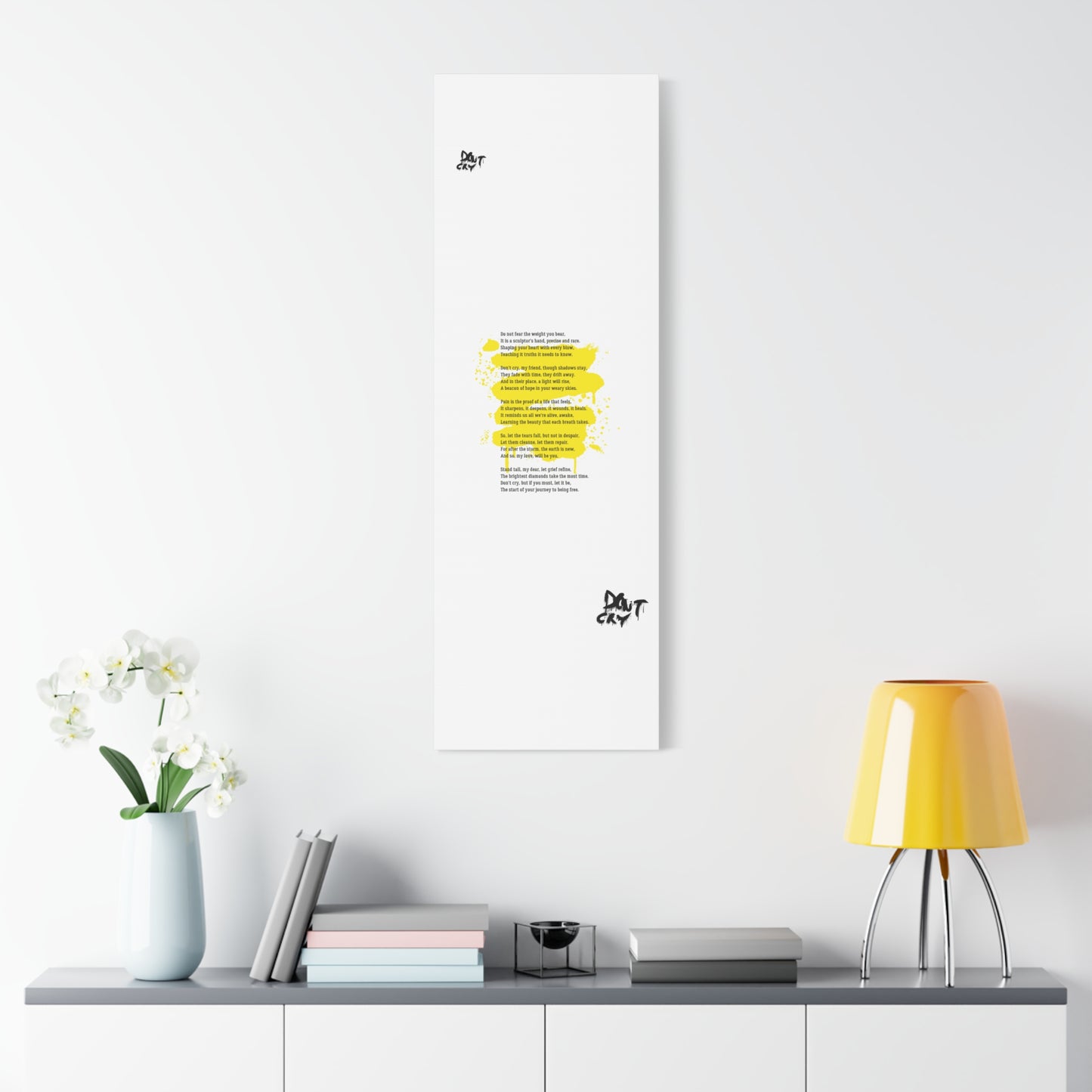 Inspirational Canvas Wall Art, Motivational Decor, Positive Quote, Home Office Wall Hanging, Unique Gift Idea, Modern Art Print