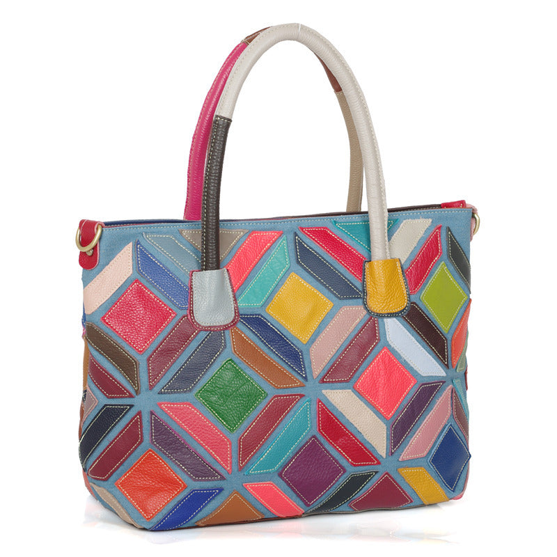 Handmade Cowhide Stitch Bag