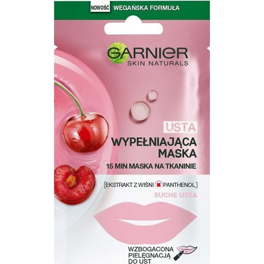 GARNIER Lips Replumping Tissue Mask with cherry and panthenol 5 g (129248)-0