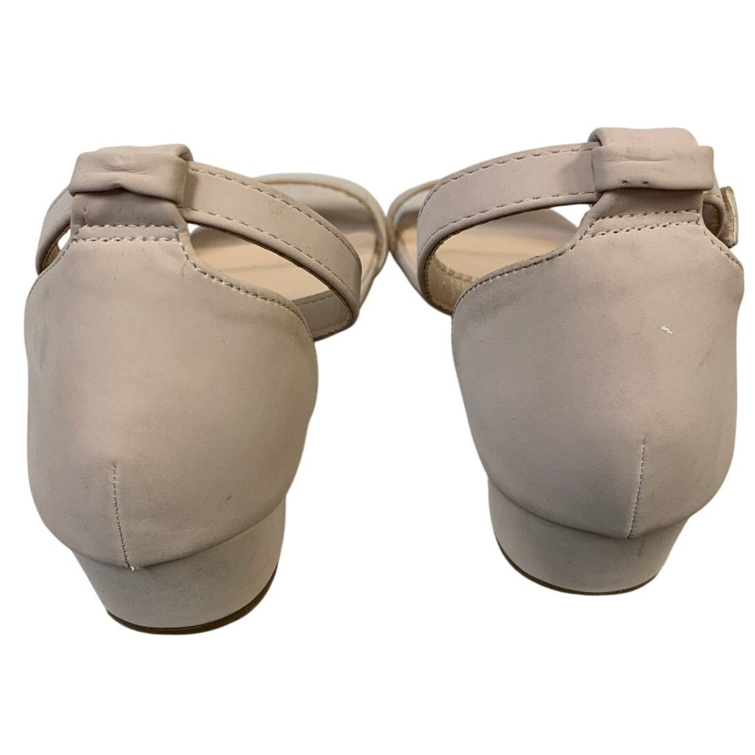 Dream Pairs Girls Size 5 Beige Tan 5" Heel Open Round Toe Ankle Strap Shoes