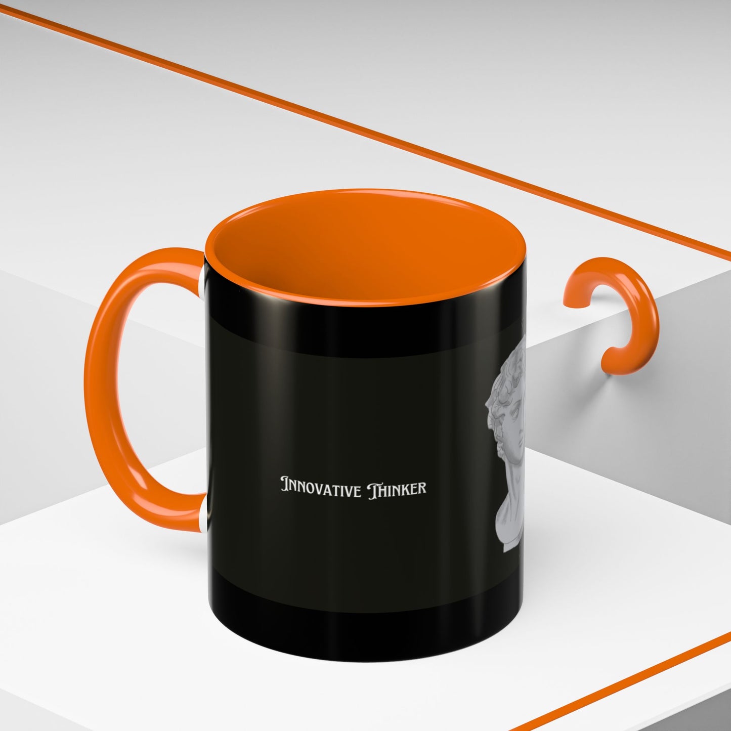 Innovative Thinker Artistic Accent Coffee Mug with Classic Sculpture Design, Unique Gift for Artists, Home Decor, Office Desk Mug, Charismatic Drinkware, [...]