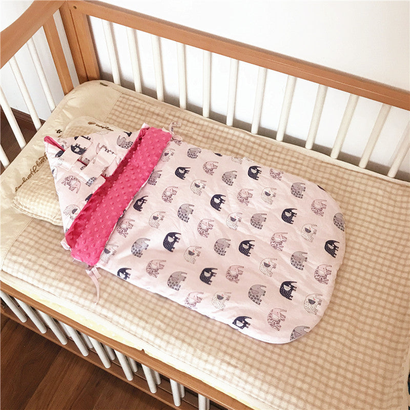 Baby Cotton Velvet Sleeping Bag Autumn And Winter Thickening