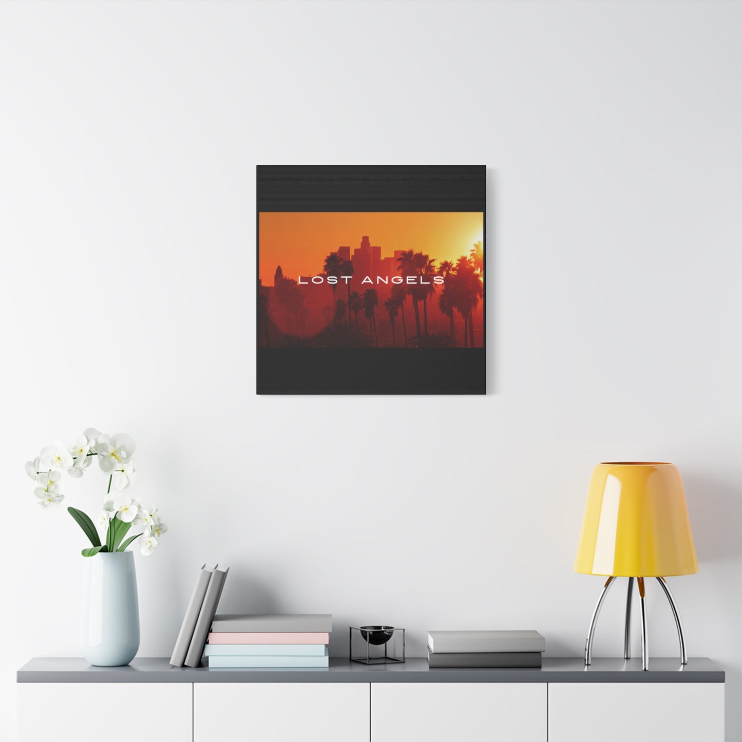 Lost Angels Wall Art Canvas | Sunset Cityscape Print, Home Decor, Gift for Art Lovers, Modern Living Room, California Vibe