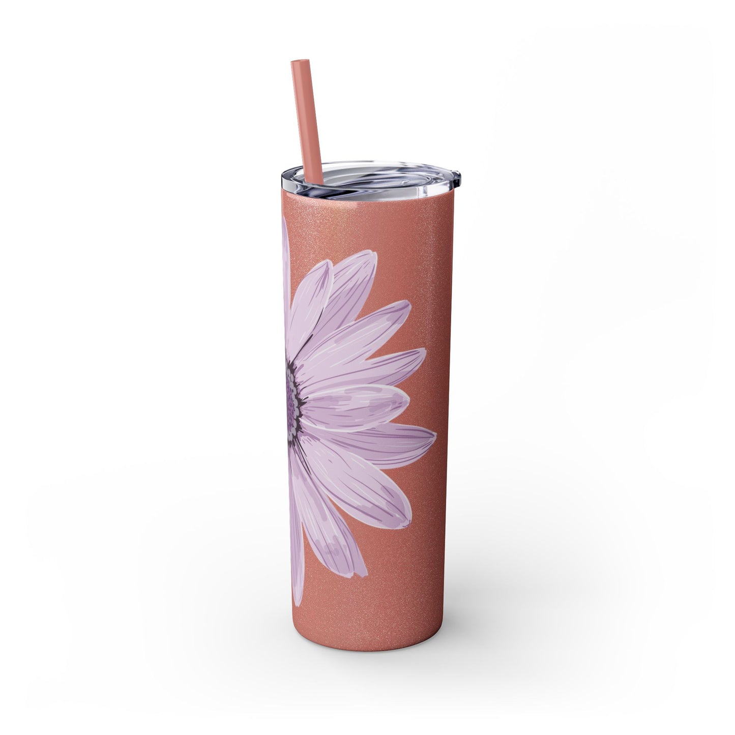 Floral Skinny Tumbler, 20oz - Stylish Drinkware for Home, Office, Gifts, Party Favors, Spring Decor