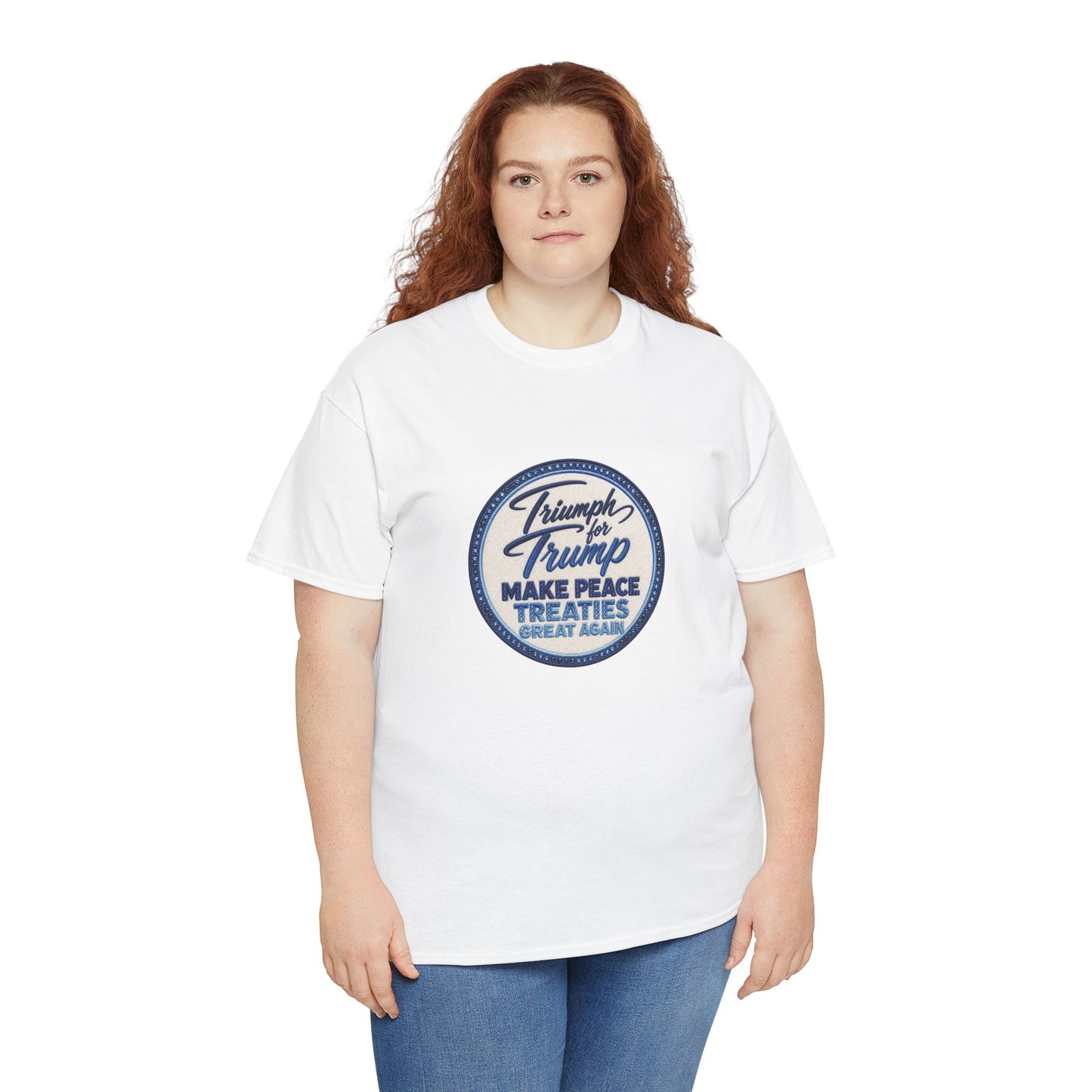 "Make Peace Treaties Great Again" Embroidery Badge Pattern T-Shirt - MADE TO ORDER ✨ CUSTOMIZABLE WITHIN REASON