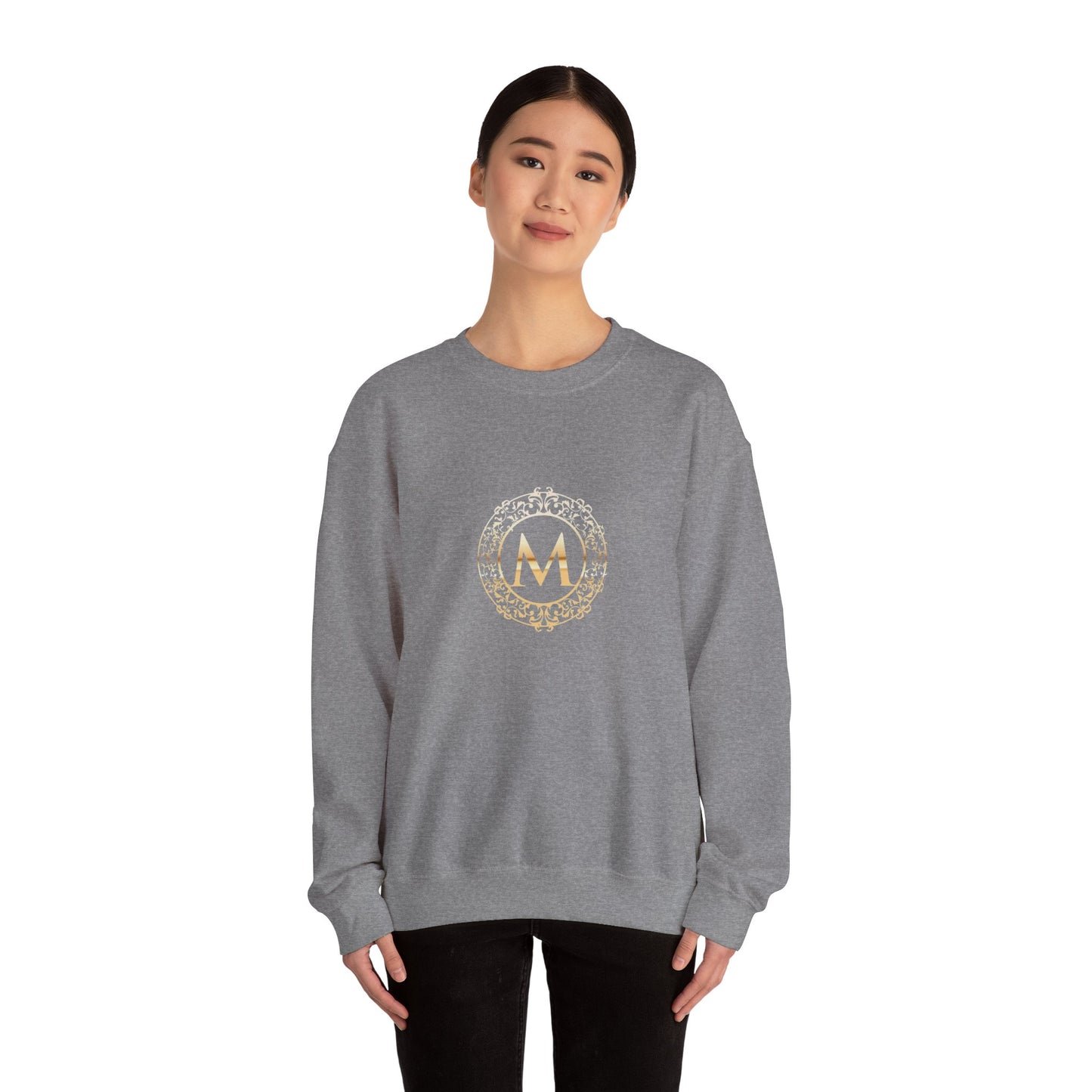 M LOGO - Mia Pruitt Monogrammed Heavy Blend Crewneck Sweatshirt
