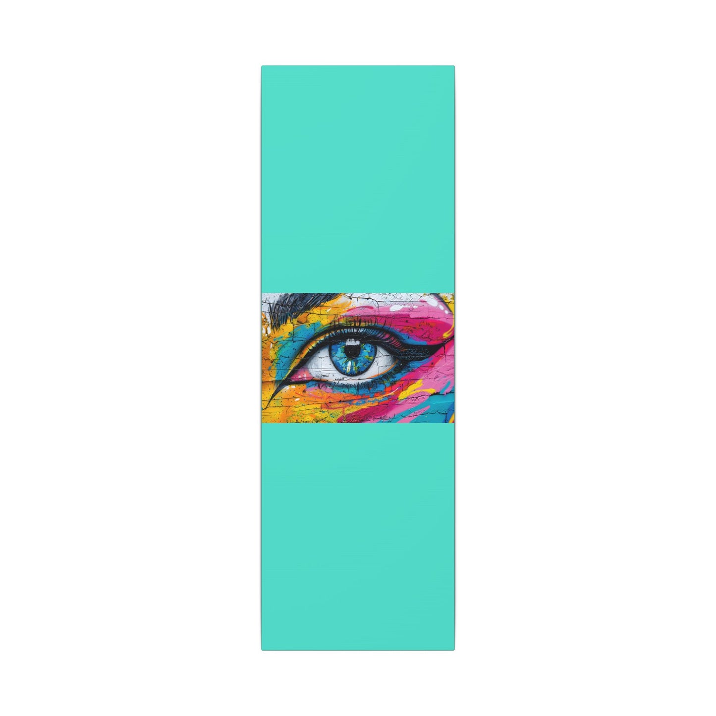 Colorful Eye Street Art Matte Canvas Print