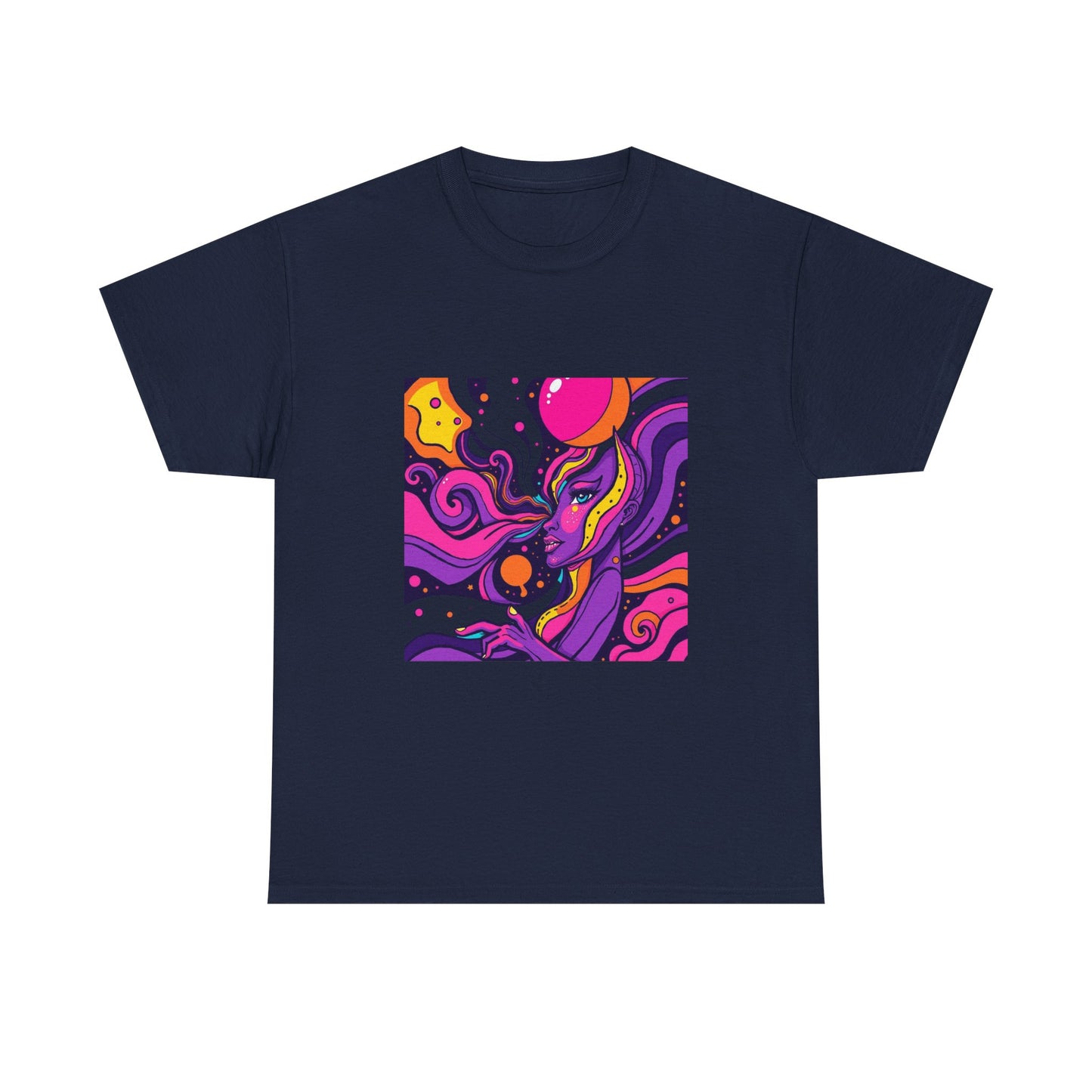 Vibrant Psychedelic Art Tee, Bohemian Graphic T-Shirt, Unisex Cotton Tee, Fashionable Casual Wear, Perfect Gift for Art Lovers