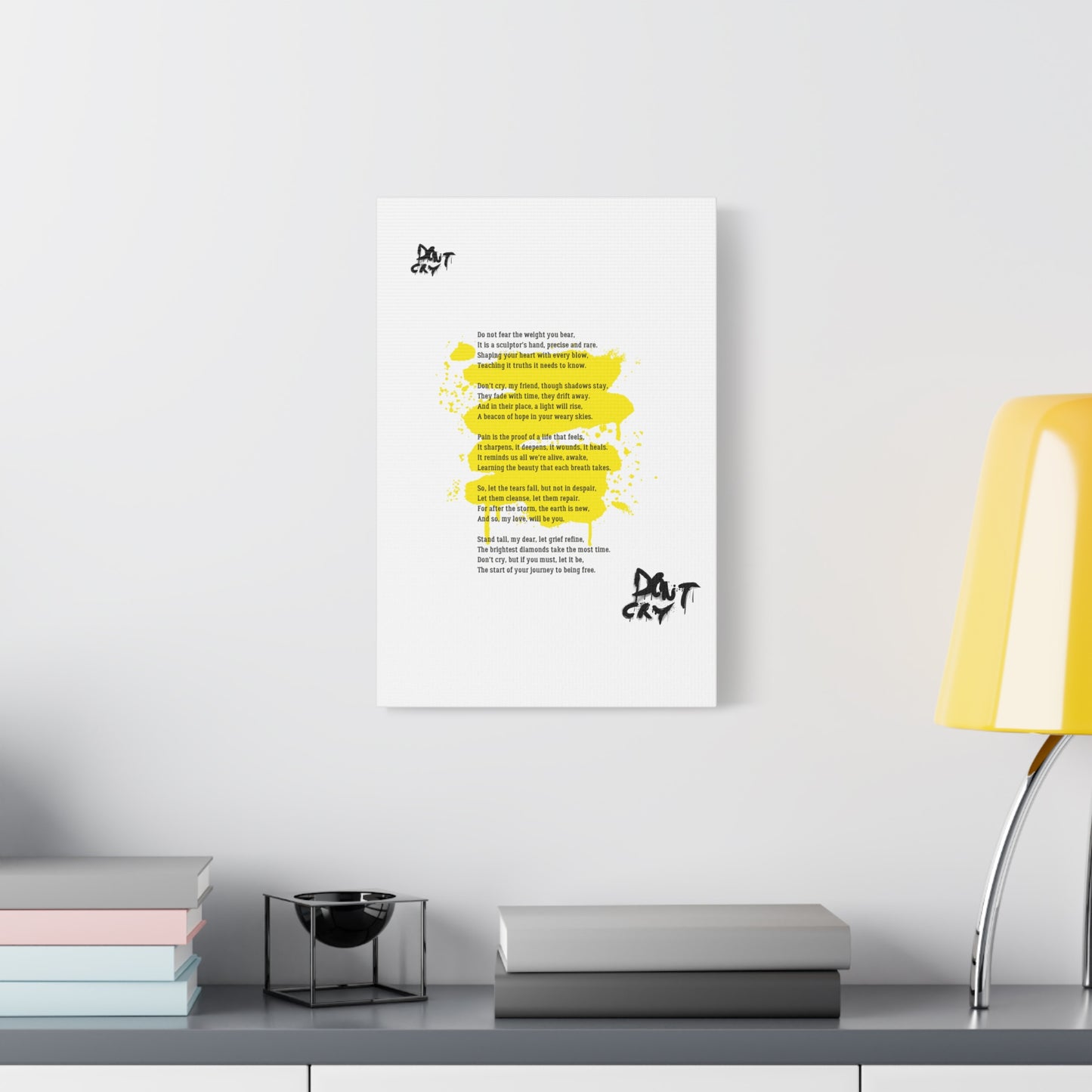 Inspirational Canvas Wall Art, Motivational Decor, Positive Quote, Home Office Wall Hanging, Unique Gift Idea, Modern Art Print