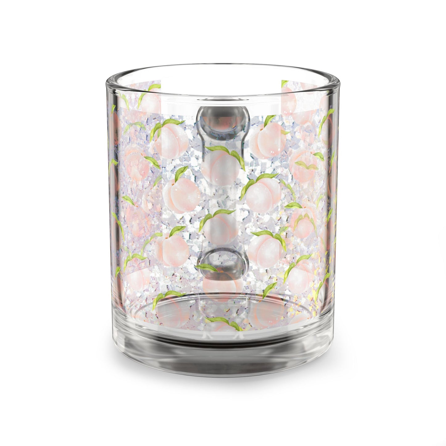 Peach Blossom Pattern Glass Mug 10oz