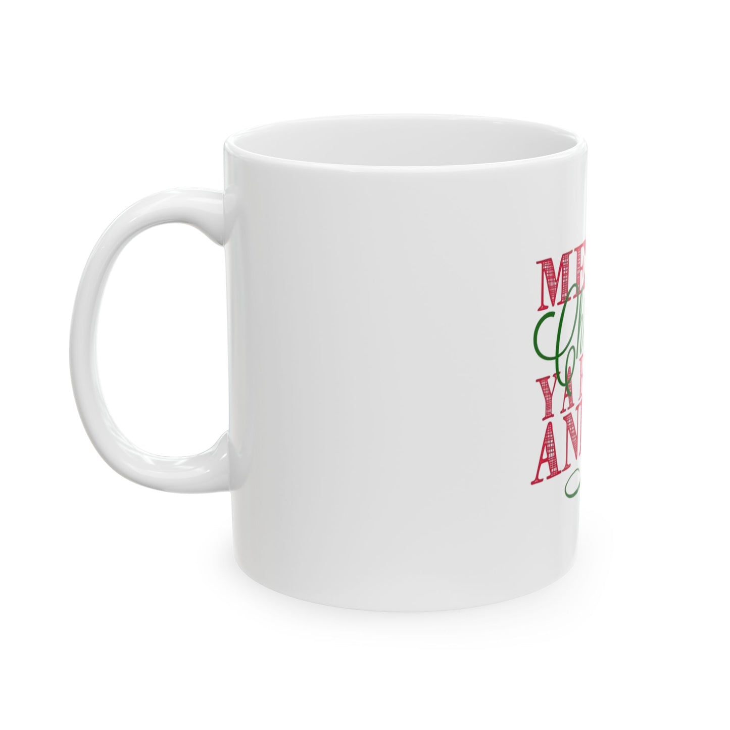 Merry Christmas Ya Filthy Animal Mug - Fun Holiday Ceramic Coffee Cup for Gifts, Xmas Decor, Home & Office, Party Favor, Stocking Stuffer