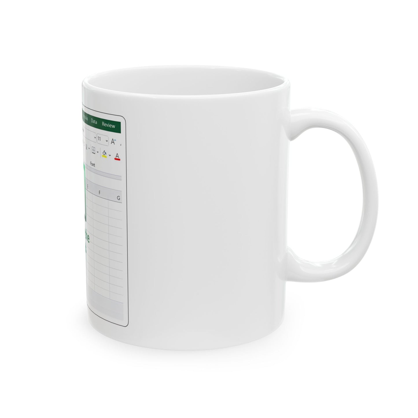 Freak in the Sheets - Spreadsheet Ceramic Mug - Ideal for Office, Gift for Tech Lovers, Coffee Lover's Accessory, Birthday, Teacher's Gift
