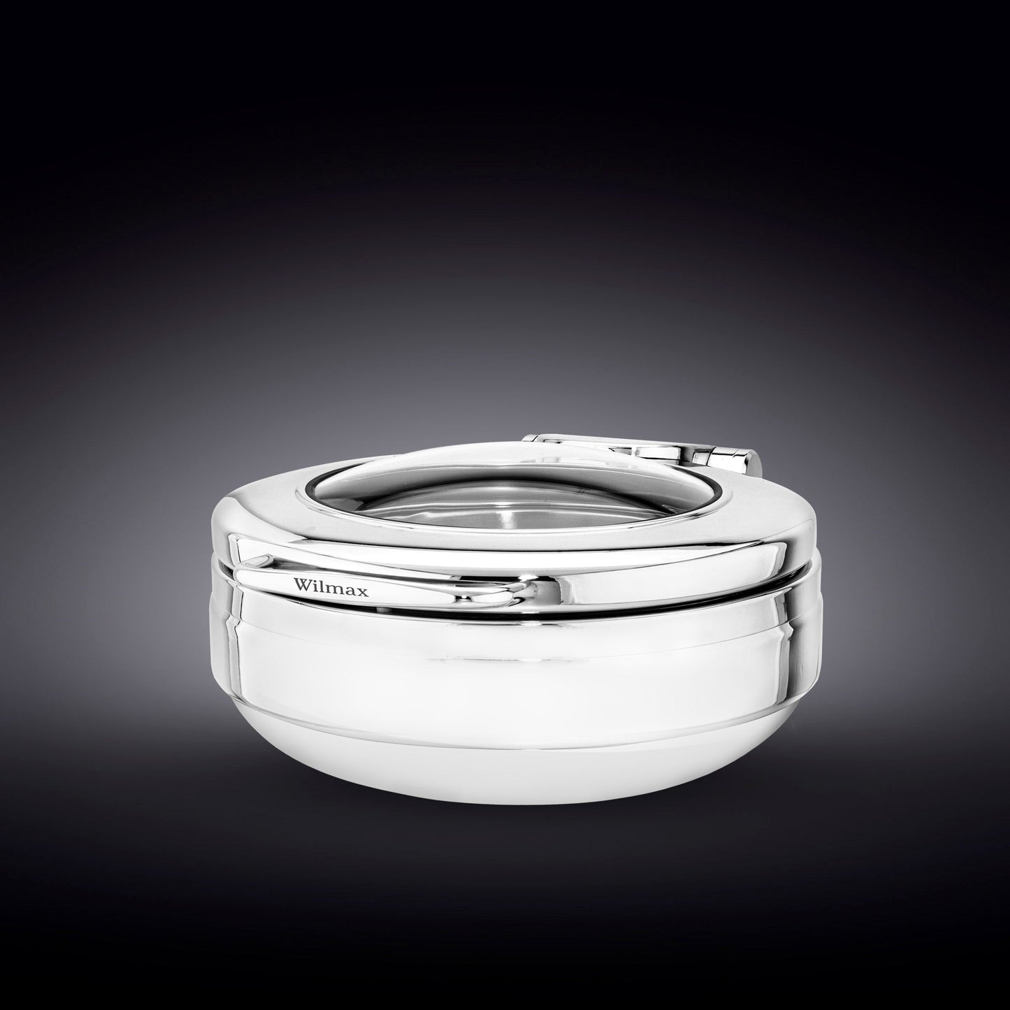 GLASS LID ROUND CHAFER 18" inch X 15" inch X 8" inch | 46 X 38 X 20 CM 135 FL OZ | 4 L-0