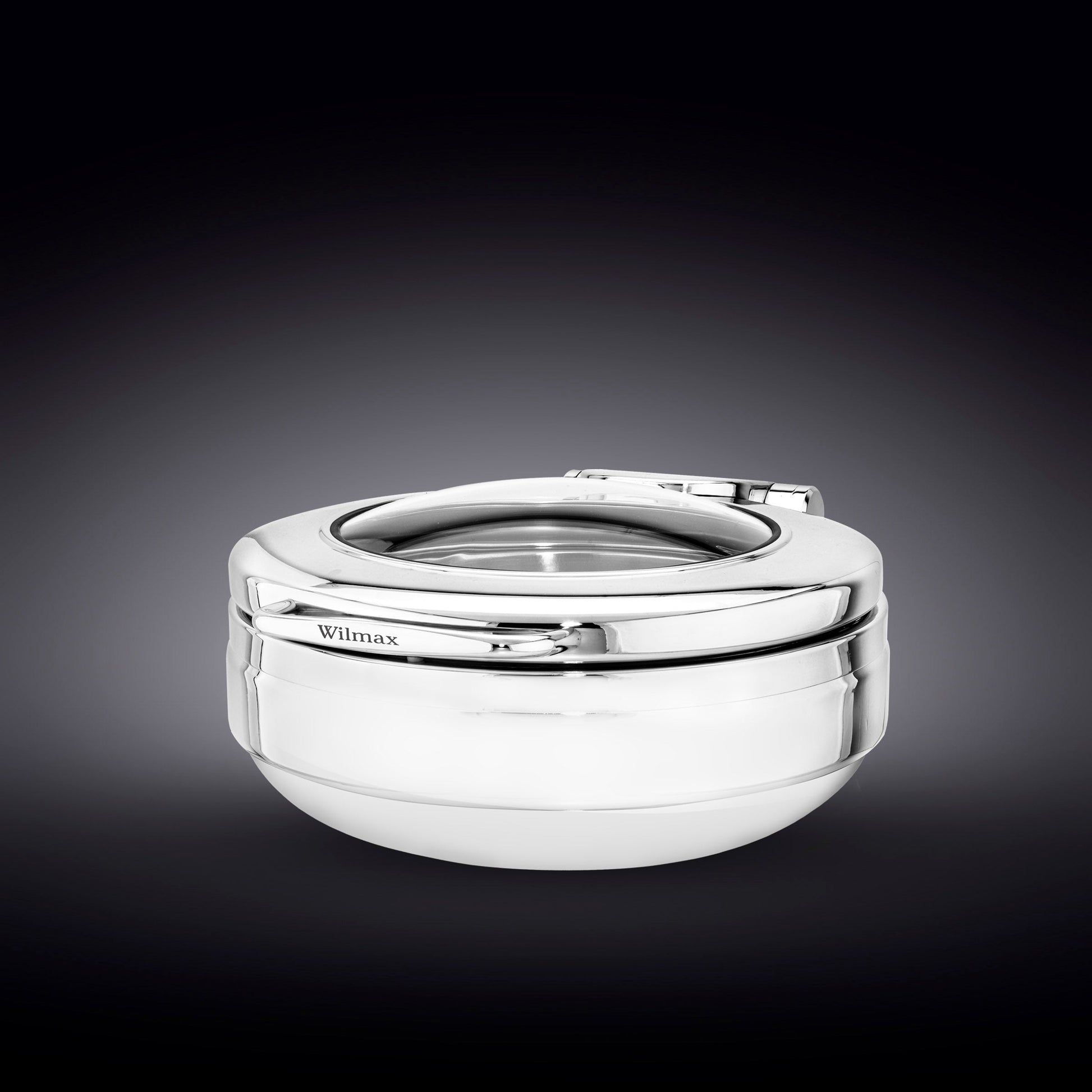 GLASS LID ROUND CHAFER 18" inch X 15" inch X 8" inch | 46 X 38 X 20 CM 135 FL OZ | 4 L-0