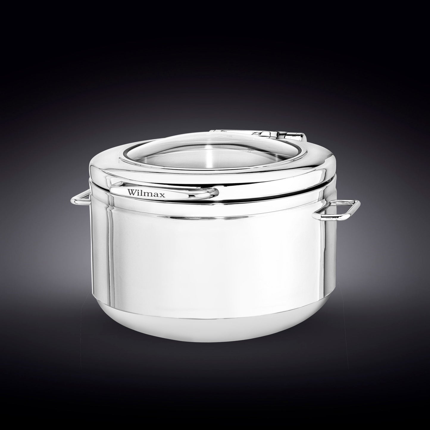 GLASS LID ROUND CHAFER 18" inch X 16.25" inch X 10" inch | 46 X 41.5 X 25.5 CM 300 FL OZ | 9 L-0