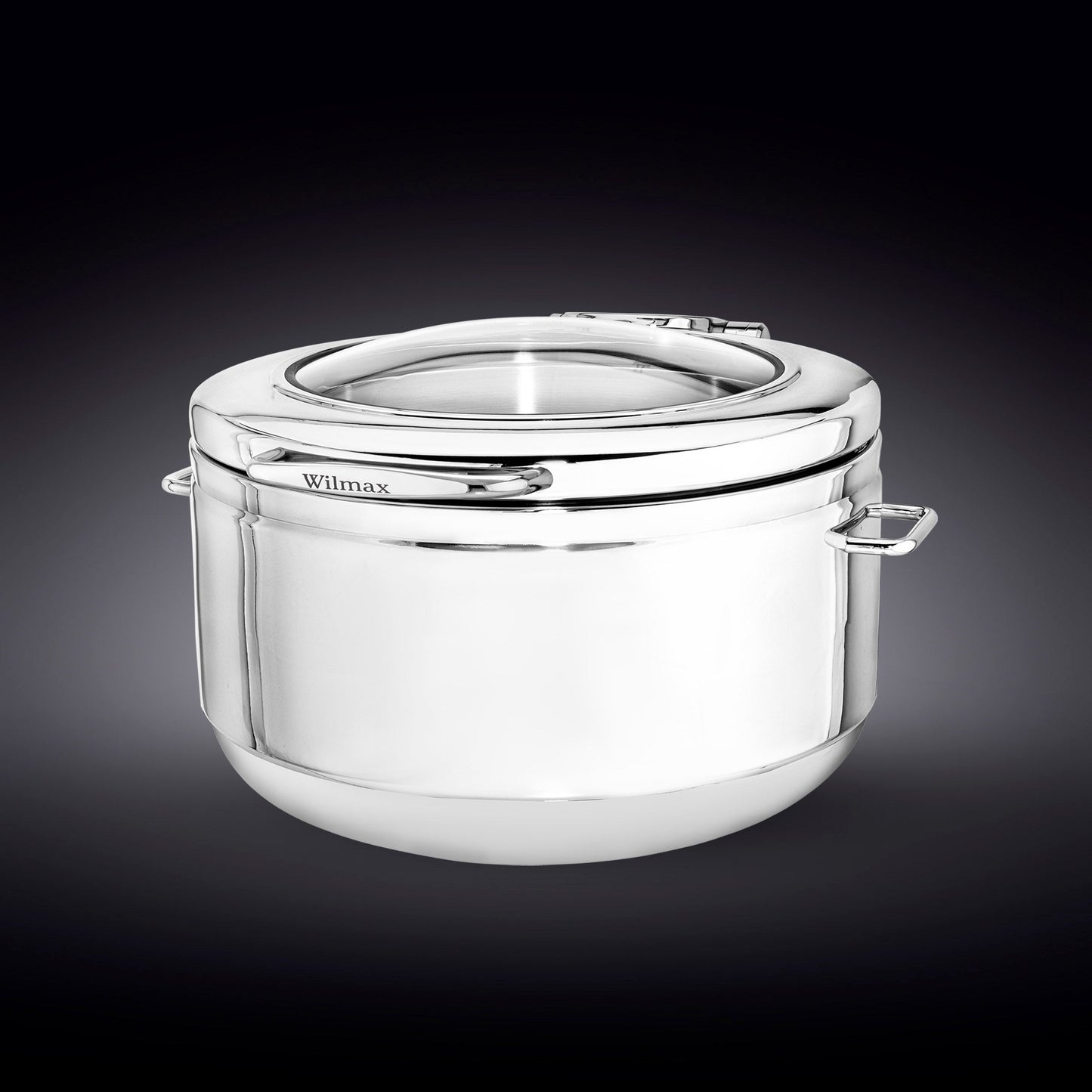 GLASS LID ROUND CHAFER 21.75" inch X 20.5" inch X 10" inch | 55 X 52 X 25.5 CM 370 FL OZ | 11 L-0