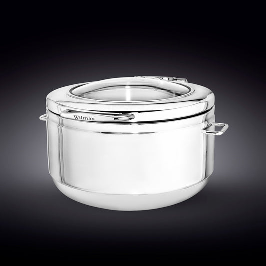 GLASS LID ROUND CHAFER 21.75" inch X 20.5" inch X 10" inch | 55 X 52 X 25.5 CM 370 FL OZ | 11 L-0