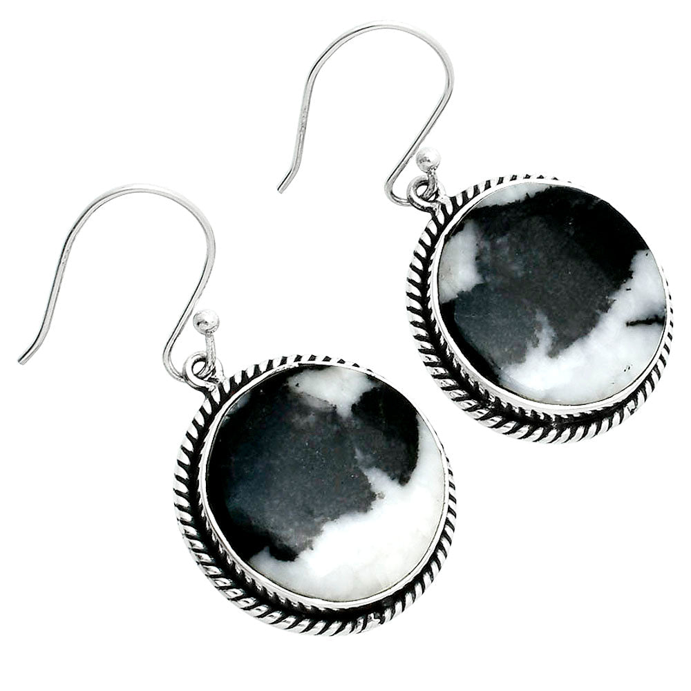Natural Black Zebra Jasper Earrings E-1055 56-EE10416-1