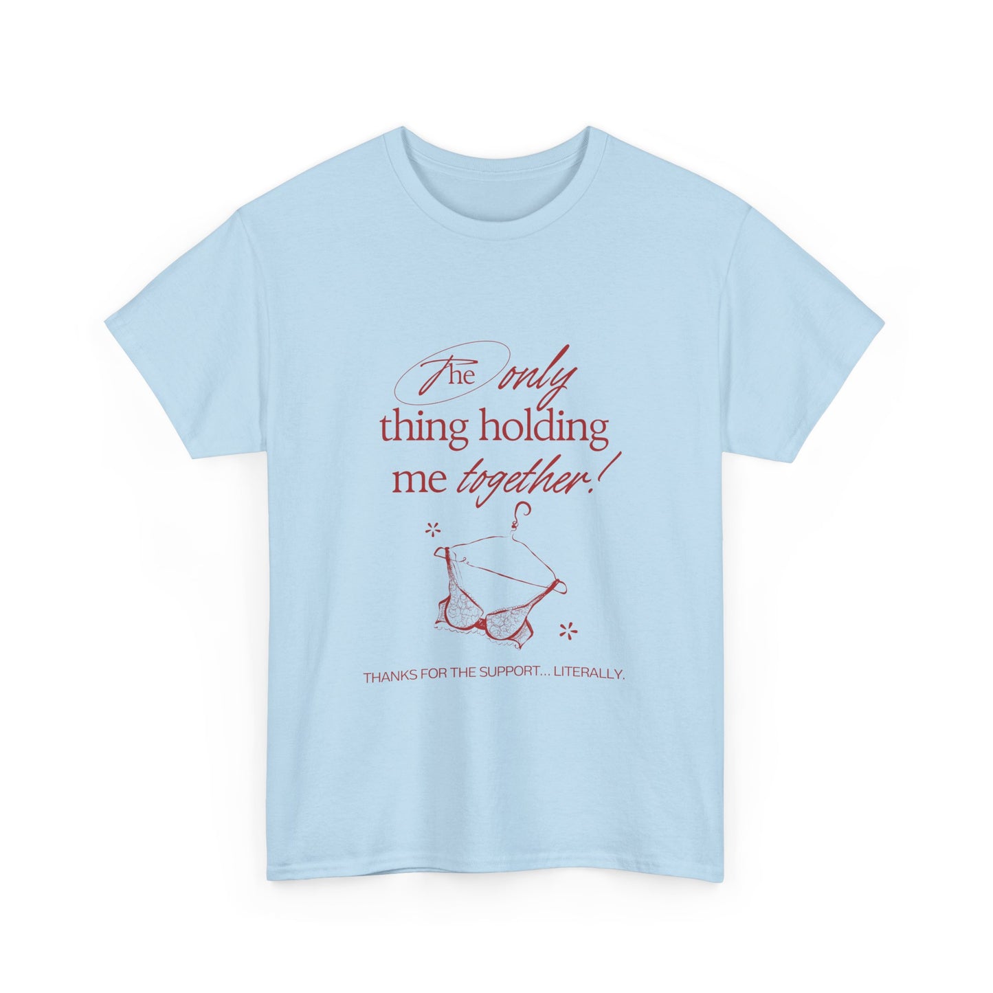 "Holding It Together" Unisex Heavy Cotton Tee: Funny Gift for Friends, Family, Self-Care, Casual Wear, Humor Shirts, Gift for Her