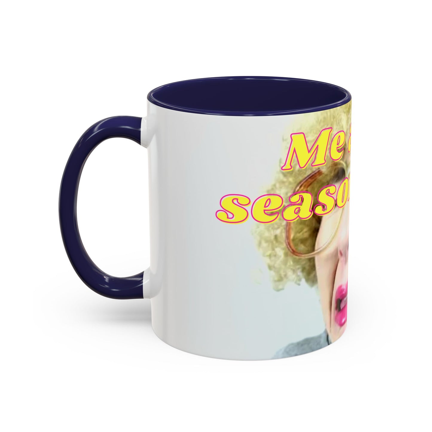 Humorous Accent Coffee Mug, "Me at the season finale", Funny Gift for TV Lovers, Comedy Merchandise, Unique Birthday Present, Fun Housewarming Mug