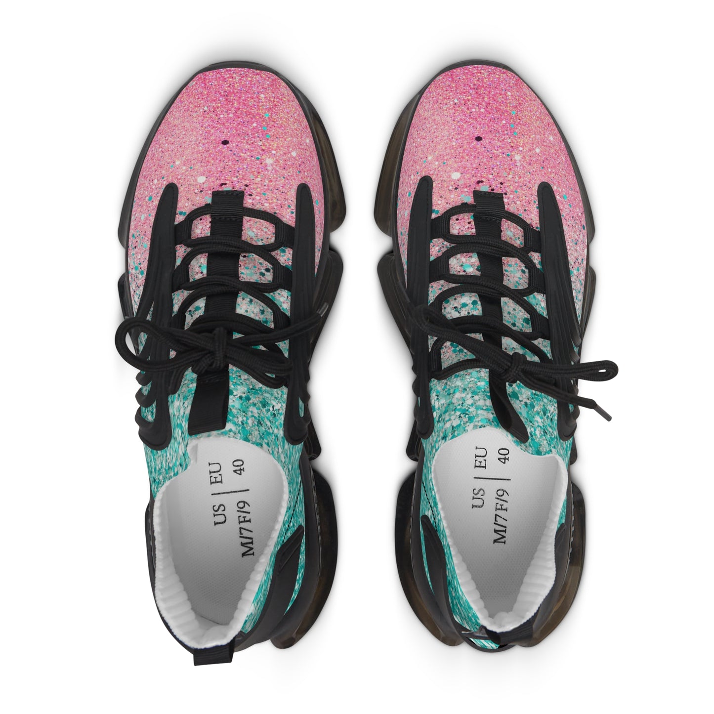 Women's Pink Speckled Mesh Sneakers — Lightweight Casual Running Shoes