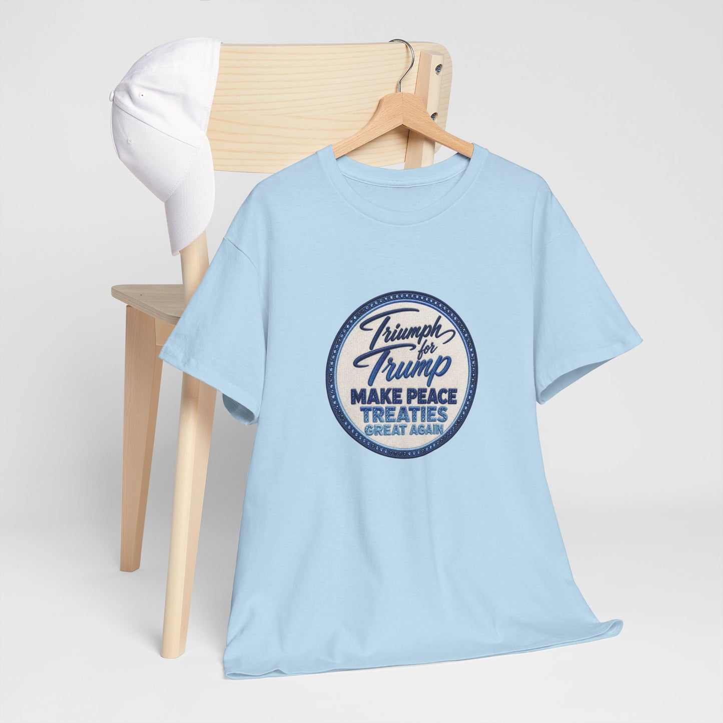 "Make Peace Treaties Great Again" Embroidery Badge Pattern T-Shirt - MADE TO ORDER ✨ CUSTOMIZABLE WITHIN REASON