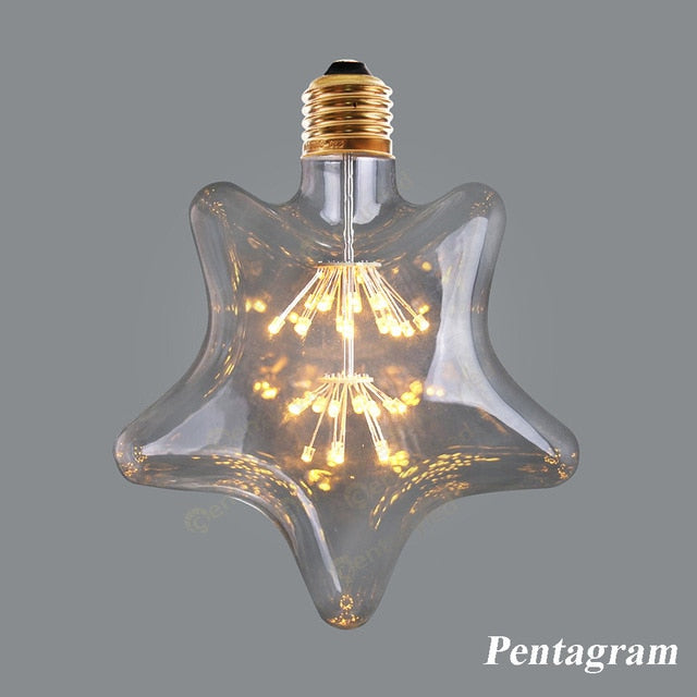 G80 G95 Retro Starry Sky Dimmable led Bulb 3W 2200K E27 220V Wine Bottle Decorative Christmas Lightbulb Lamp Lampada Led