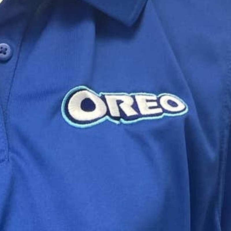 CornerStone Womens Large Blue OREO Short Sleeve Collared Polyester Polo Shirt