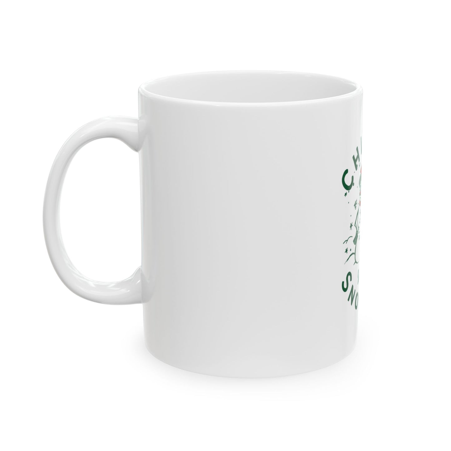 Chillin' with the Snowmies Ceramic Mug, Winter Holiday Coffee Cup, Snowman Drinkware, Christmas Gift, Cute Hot Cocoa Mug
