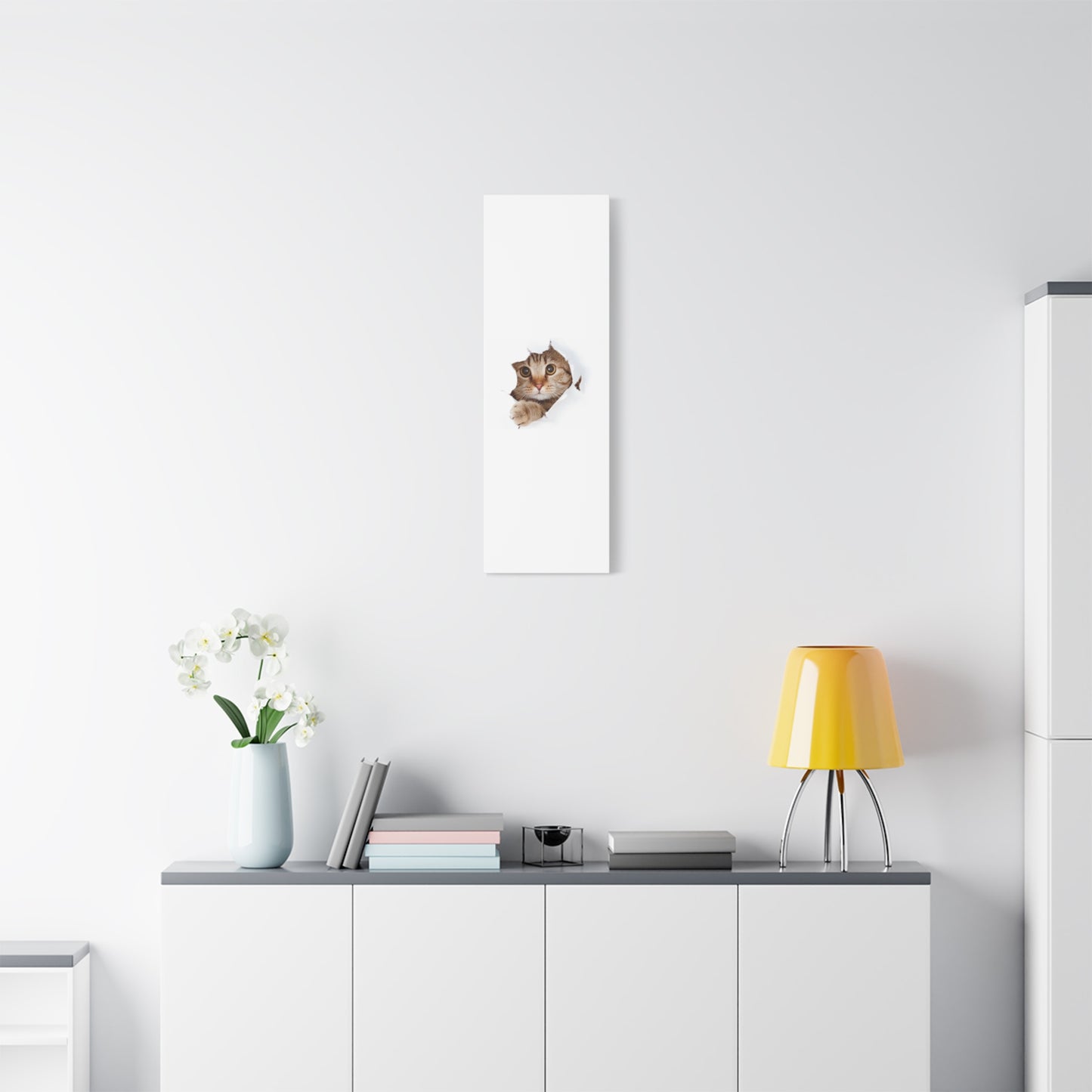 Whimsical Cat Canvas Art, Playful Decor for Cat Lovers, Home Wall Art, Pet-Themed Gift, Cute Cat Wall Art, Cat Lover's Decoration