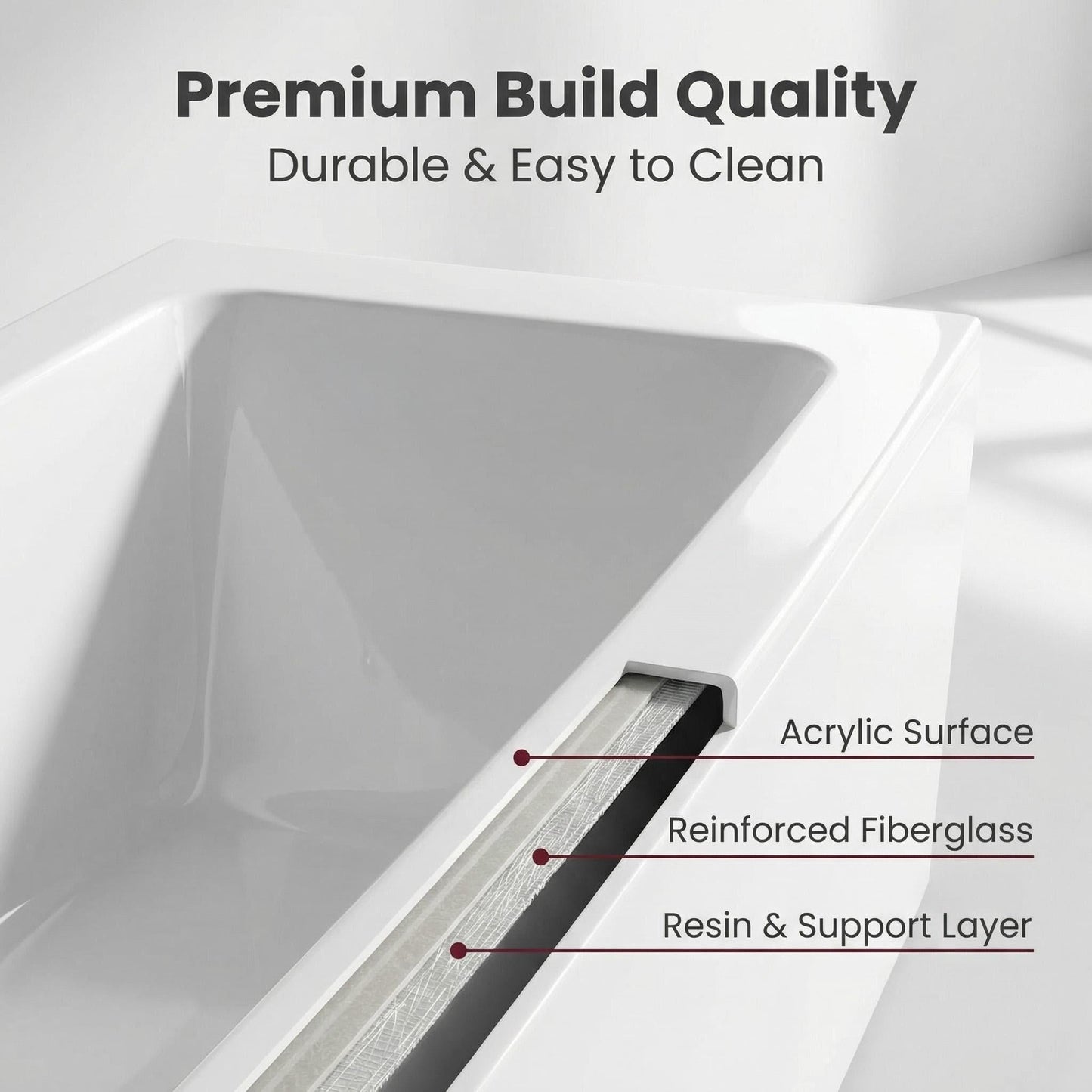 67" Hydrotherapy Jetted Bathtub