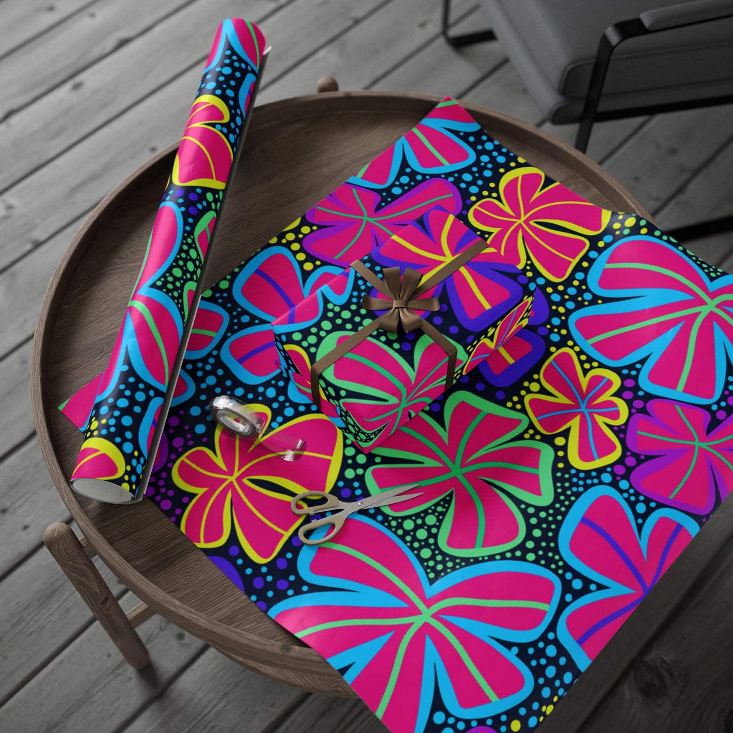 Vibrant Gift Wrapping Papers, Colorful Party Wrap, Floral Print Gift Wrap, Eco-Friendly Wrap, Birthday, Holiday, DIY Crafts