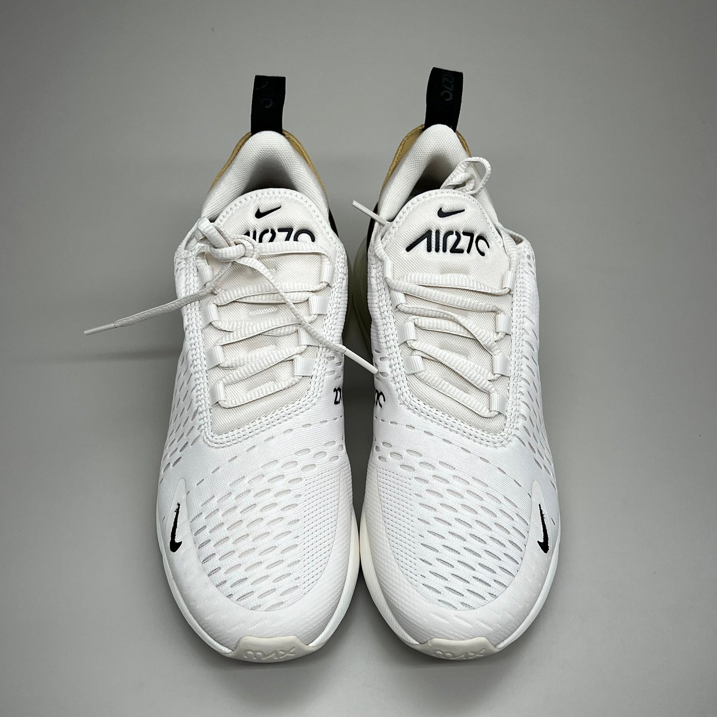NIKE W Air Max 270 Mesh Sneakers Women's Sz 8 White Gold DZ77736 001 New Other