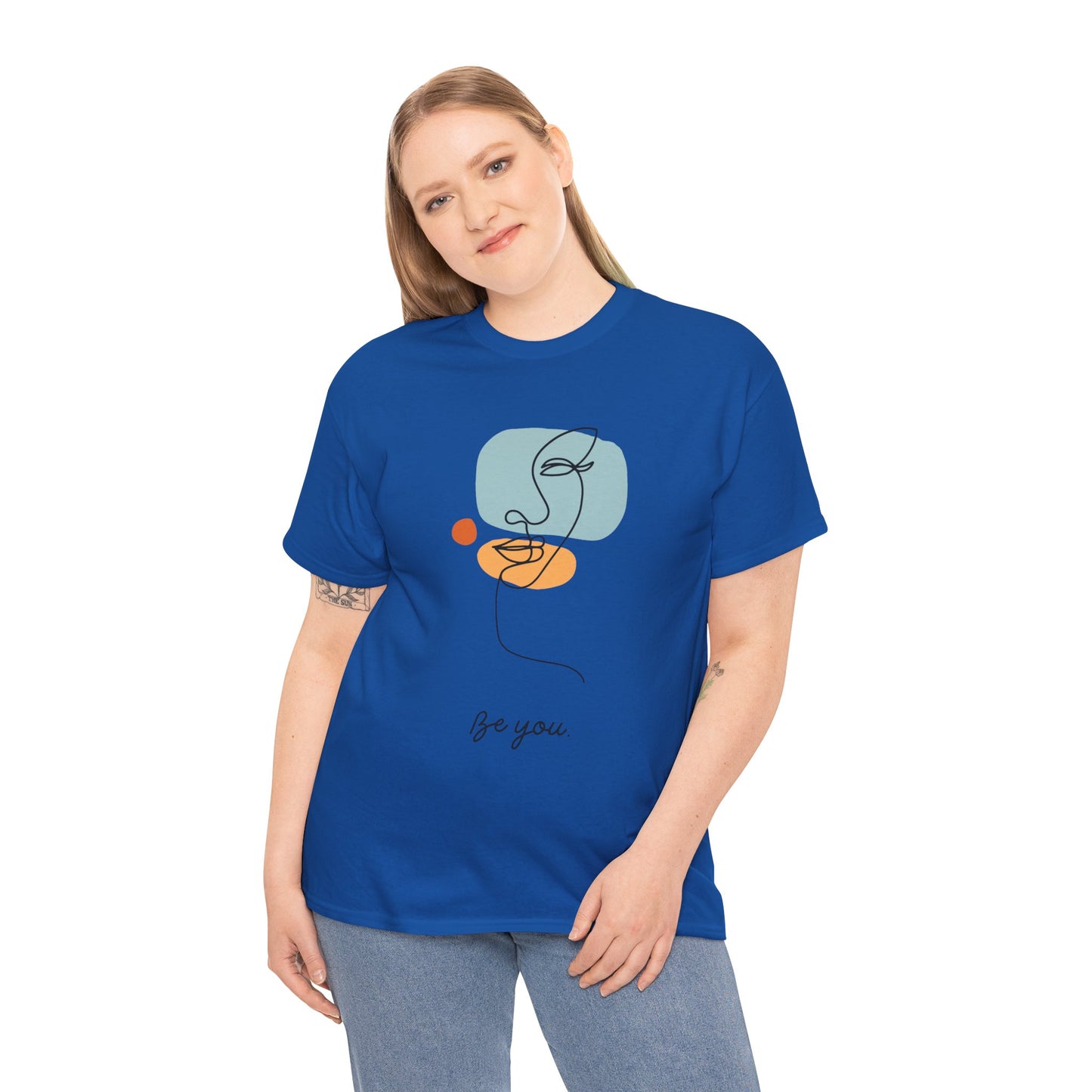 Minimalist Be You Tee, Unisex Cotton T-Shirt, Inspirational Graphic Tee, Gift for Friends, Casual Everyday Wear, Self-Love Apparel
