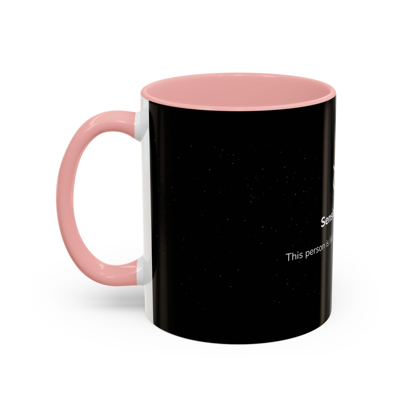 Sensitive Person Social Anxiety Coffee Mug - Black Accent, Gift for Introverts, Social Anxiety Humor, Unique Mug for Tea Lovers, Thoughtful Present