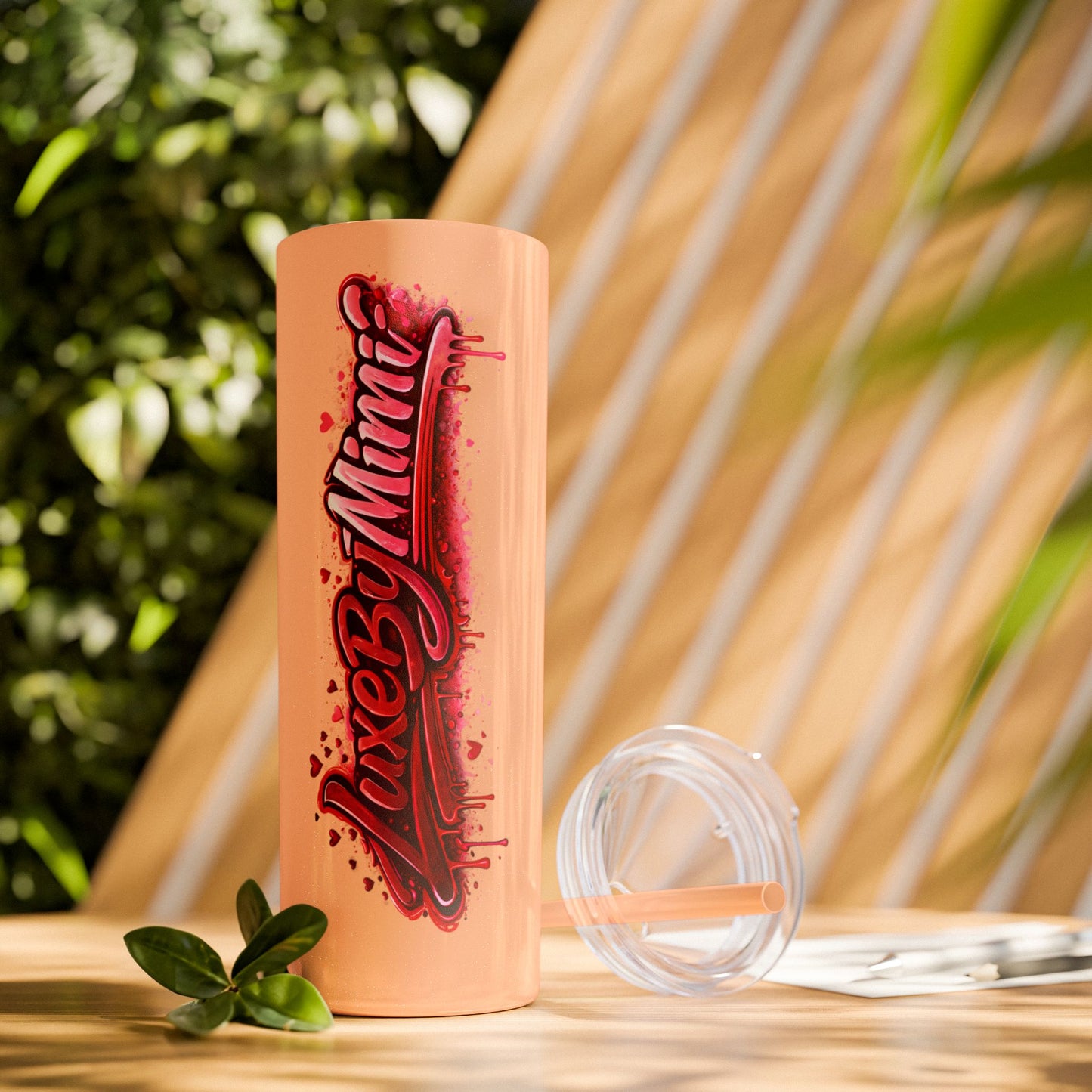 Skinny Tumbler – 'Lake & Lemons' Red Script 20oz Insulated Straw Tumbler