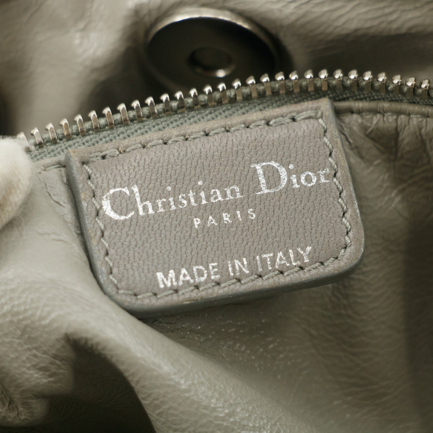 Christian Dior Lady Dior Grey Leather Tote Bag #5764