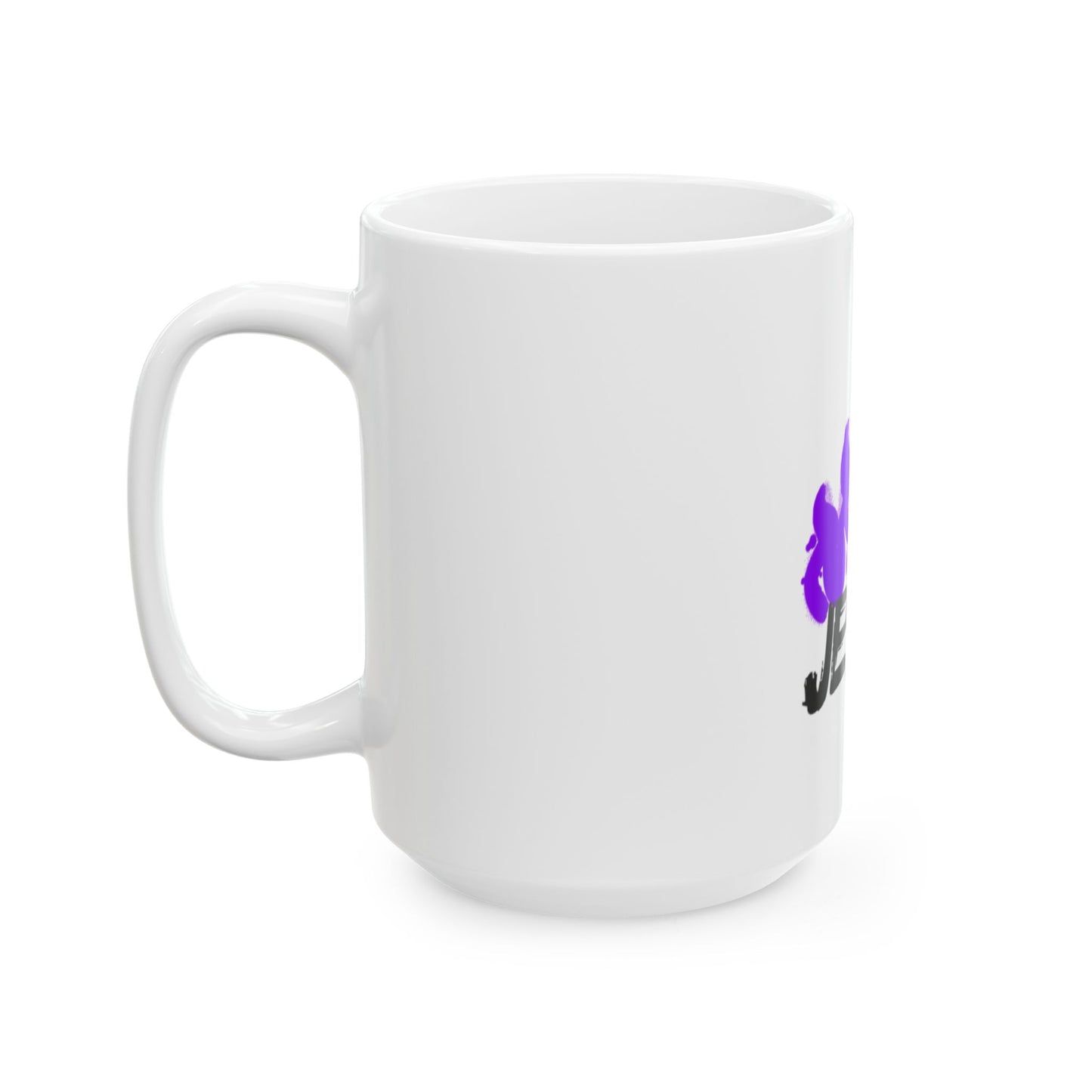 Jesus Graphic Ceramic Mug - Inspirational Graffiti Coffee Cup, Christian Gift, Artistic Drinkware for Home, Office, and Holidays