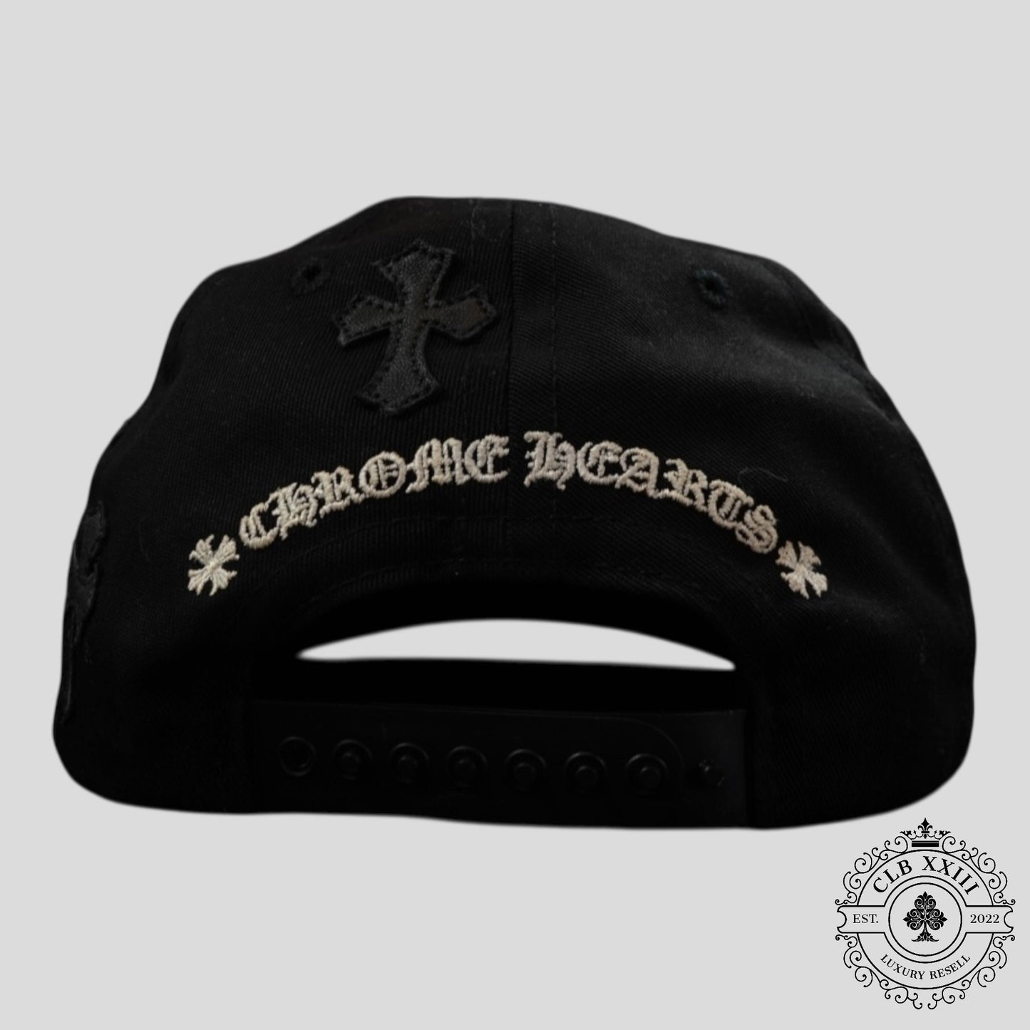 Chrome Hearts Cross Patch Hat in Black/Grey