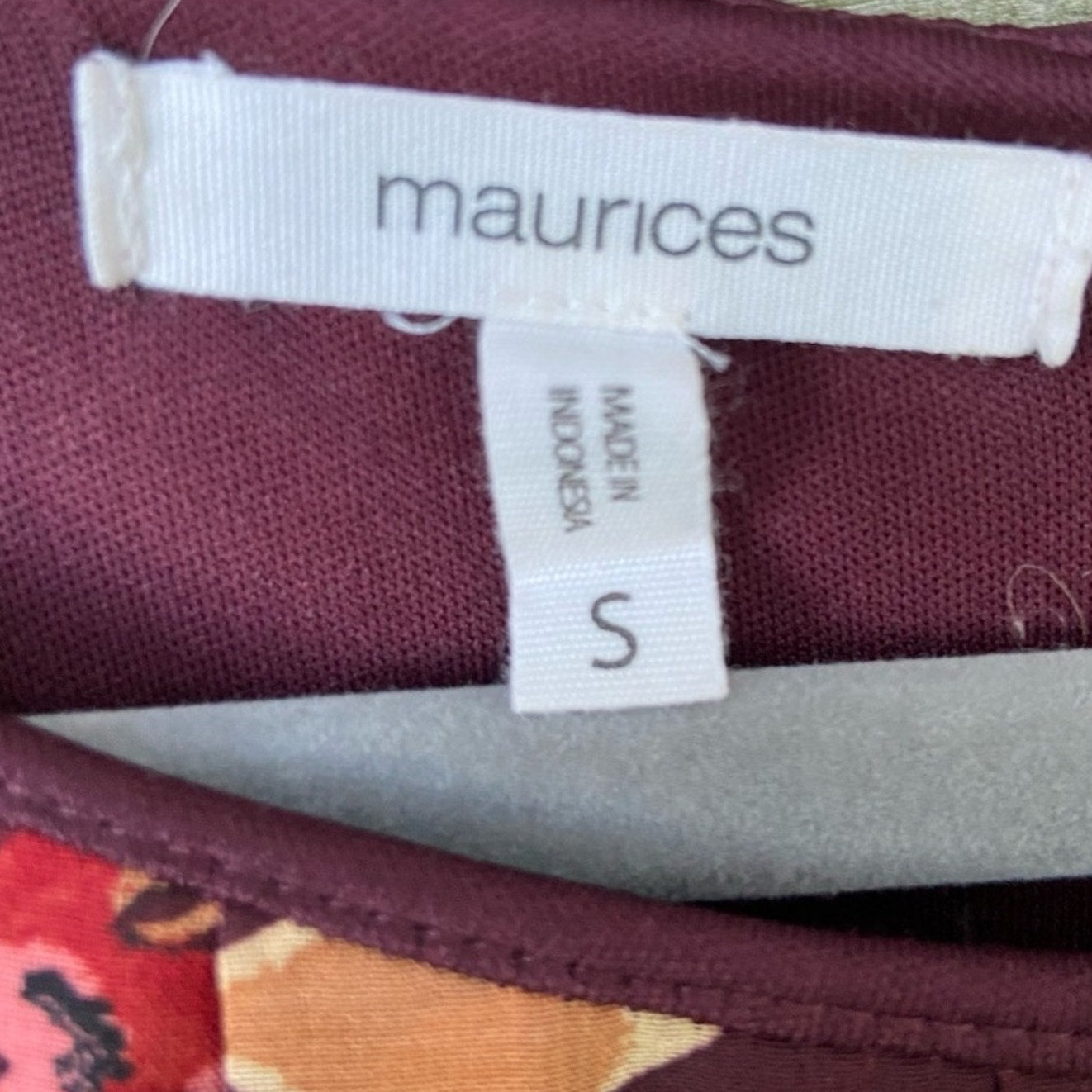 Maurices Womens Small 100% Polyester Purple Floral Sleeveless Fit n Flare Dress