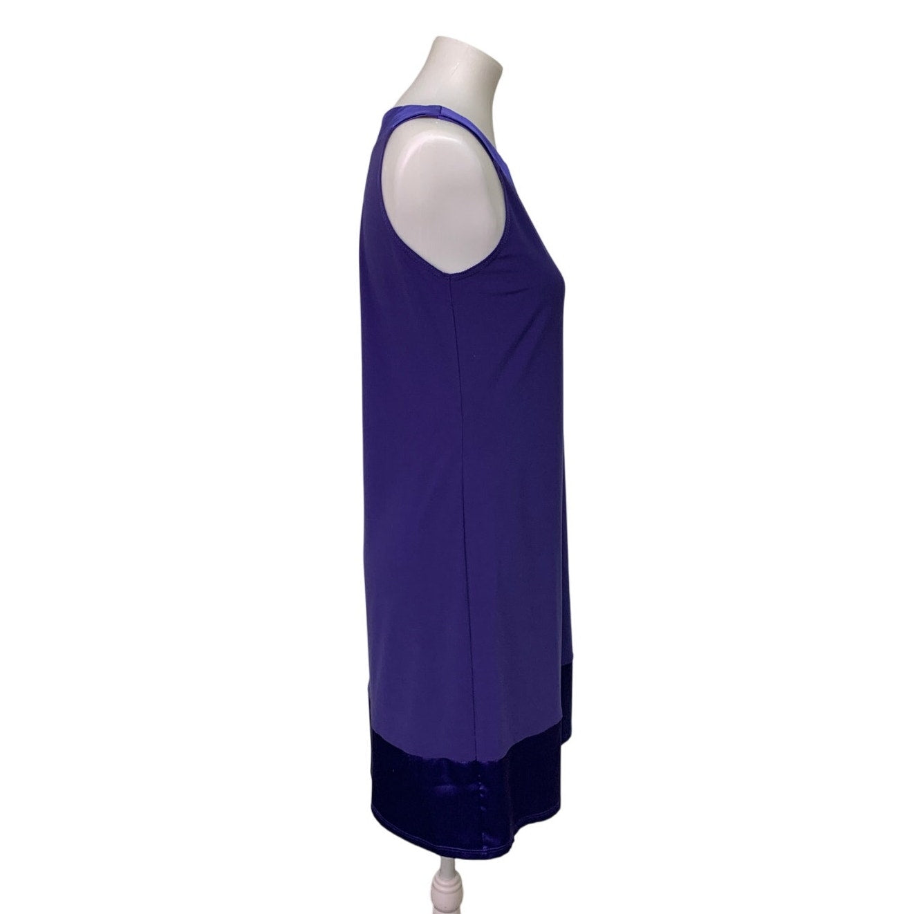 Blu Sage Womens Medium Purple PolySpandex Sleeveless Halter Neck Sheath Dress