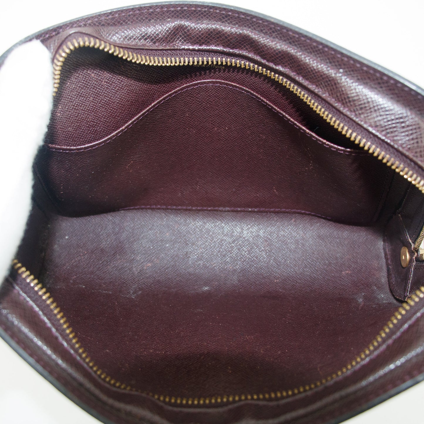 Louis Vuitton Taiga Brown Leather Wrist Bag #5794