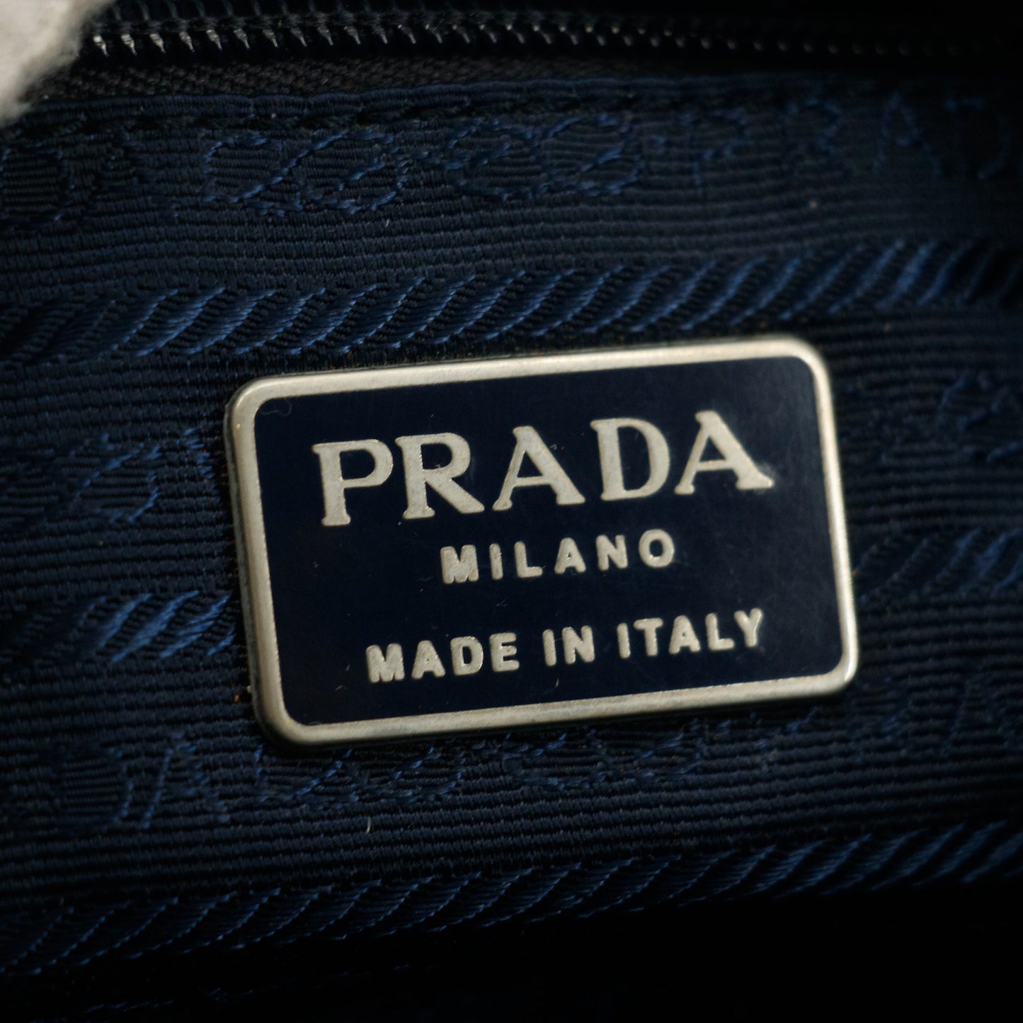 Prada Nylon Tessuto Black Beaded Handle Bag #5807