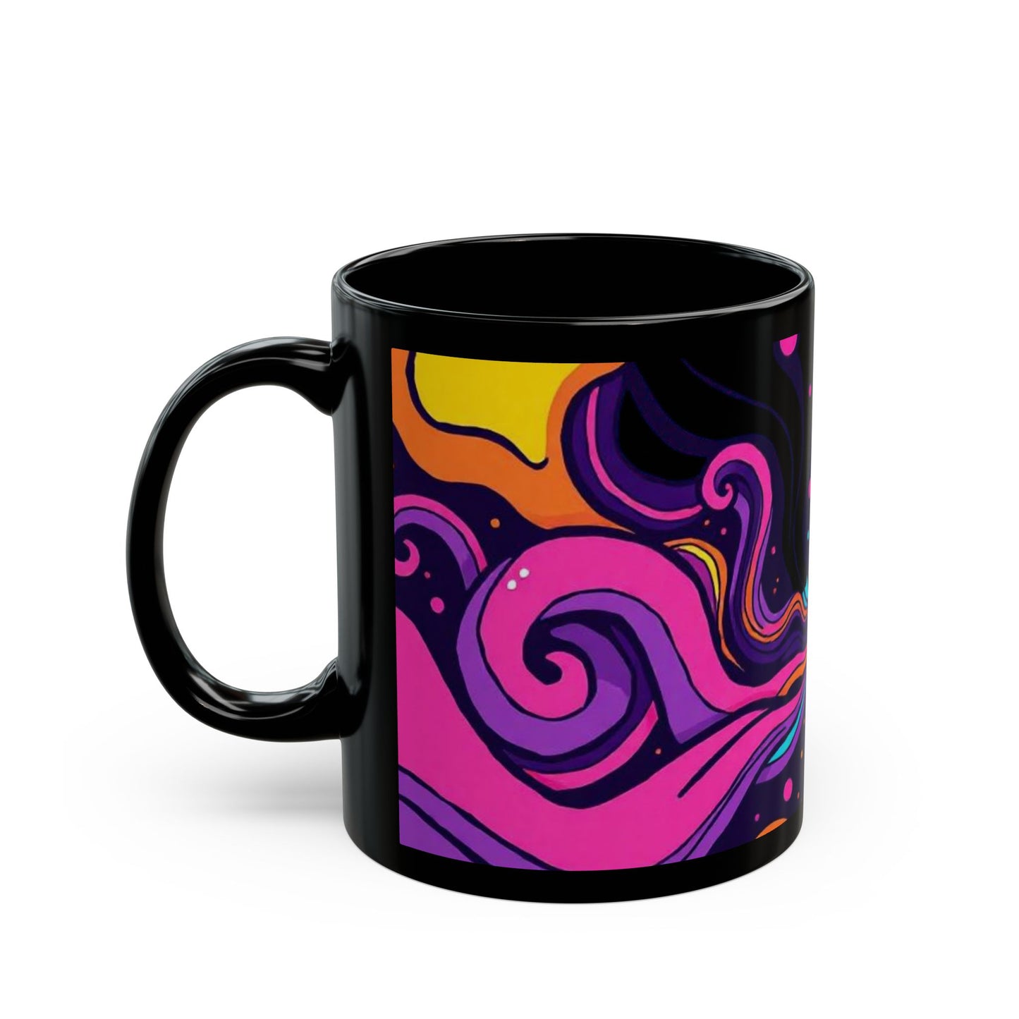 Cosmic Woman of the Night Bold Artistic Black Mug with Colorful Woman Illustration, Gift for Coffee Lovers, Perfect for Birthdays or Celebrations, Unique [...]