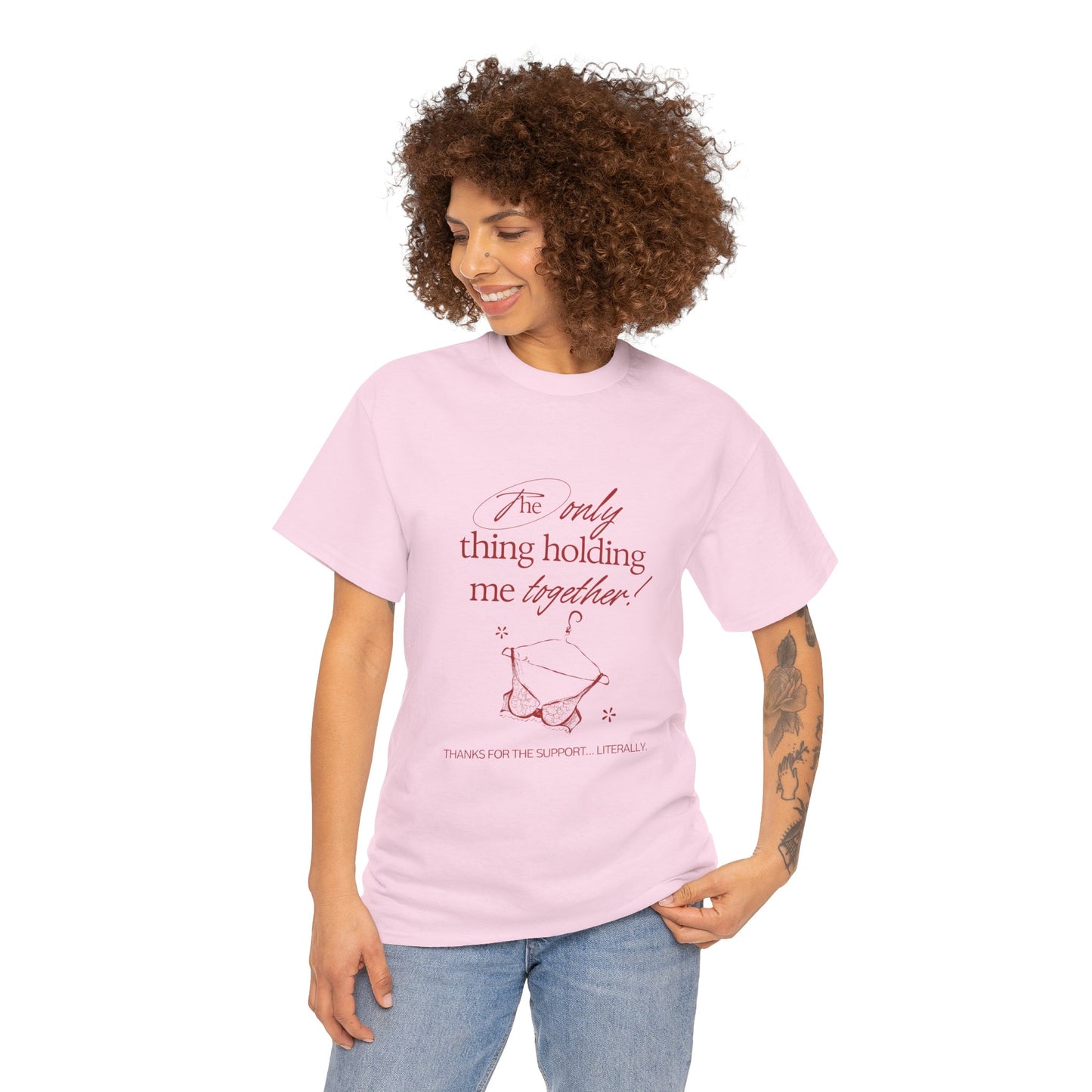 "Holding It Together" Unisex Heavy Cotton Tee: Funny Gift for Friends, Family, Self-Care, Casual Wear, Humor Shirts, Gift for Her