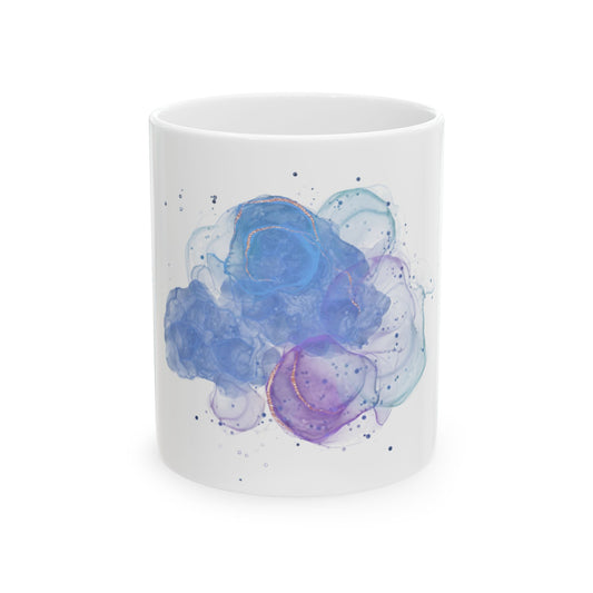 Serene Watercolor Mug | Artistic Coffee Cup for Relaxation, Gift for Art Lovers, Home Decor, Morning Beverage Accessory